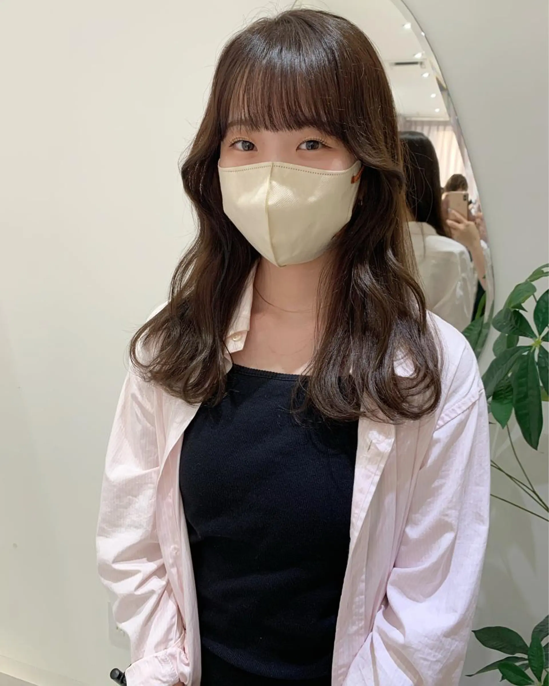 セミロング カラー 韓国ヘア🇰🇷/ 顔周り/松田光里のヘアスタイル