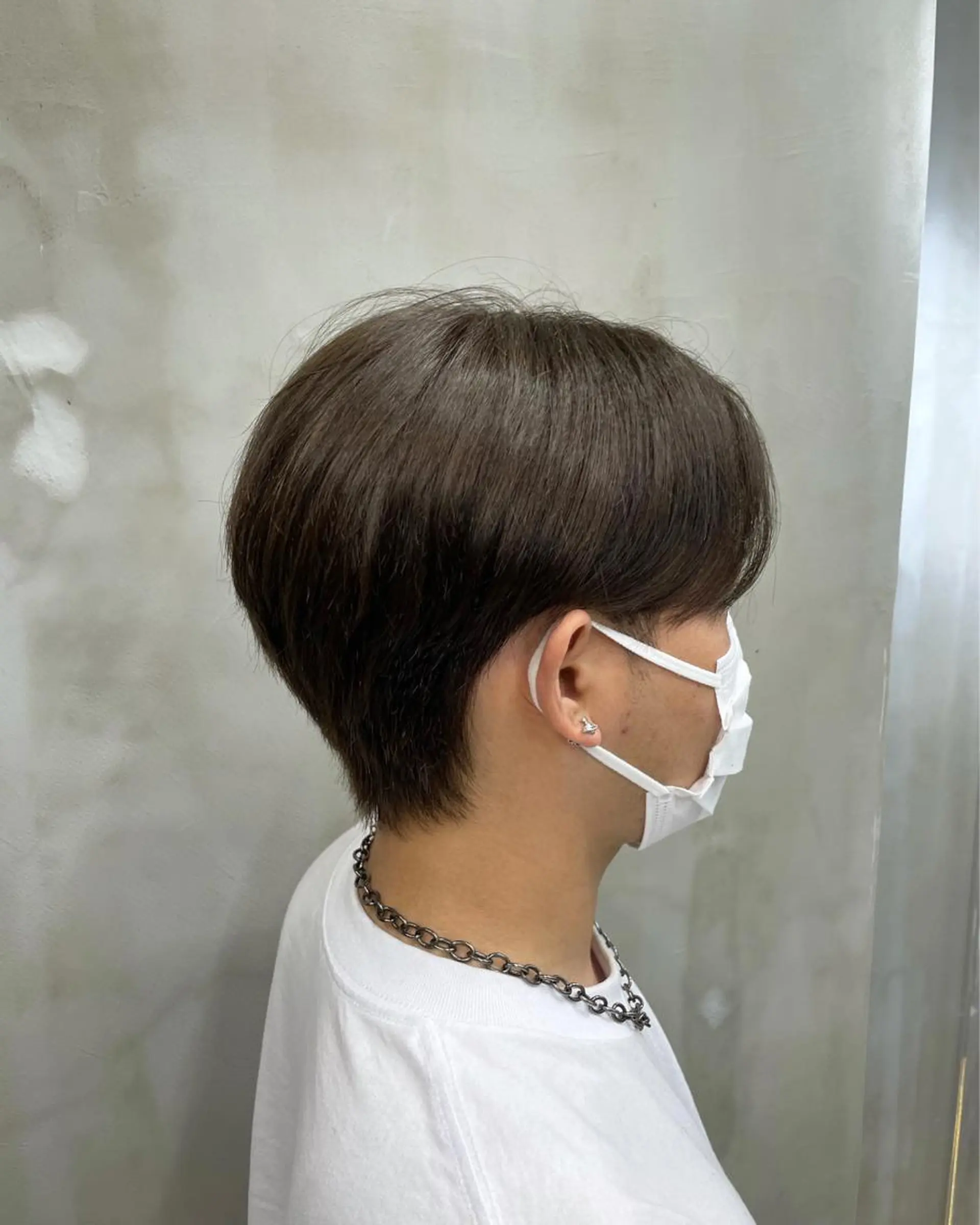 ショート メンズ センターパート メンズサロン代表 曲がる縮毛矯正のヘアスタイル