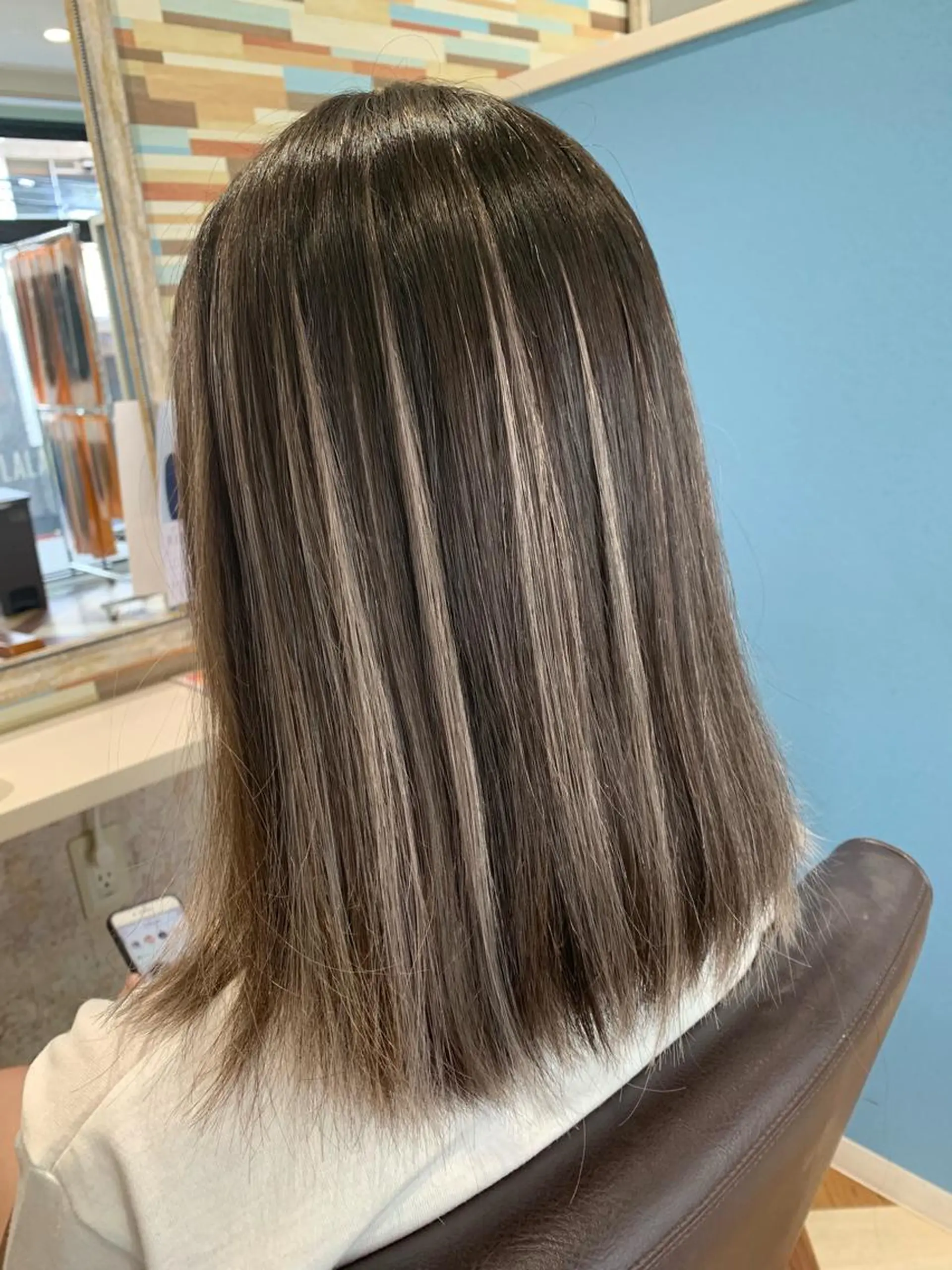 ミディアム ヘアアレンジ ハイライト stylist Yukieのヘアスタイル