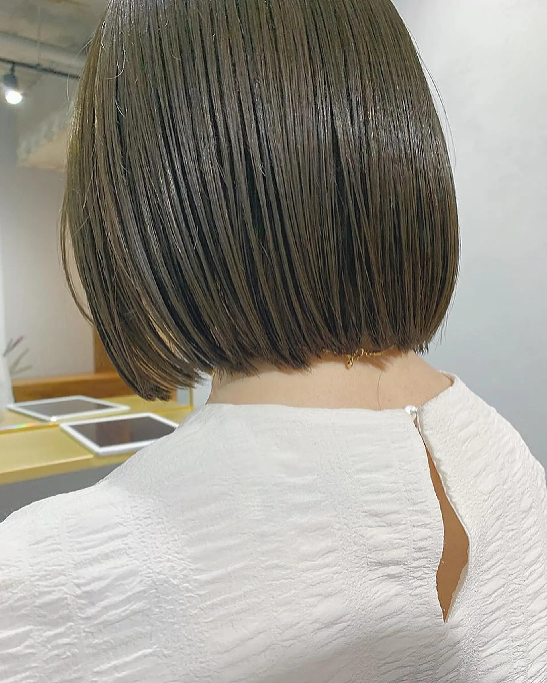ショート カラー ボブパーマコテ巻き風 パーマNo1深江秀平のヘアスタイル