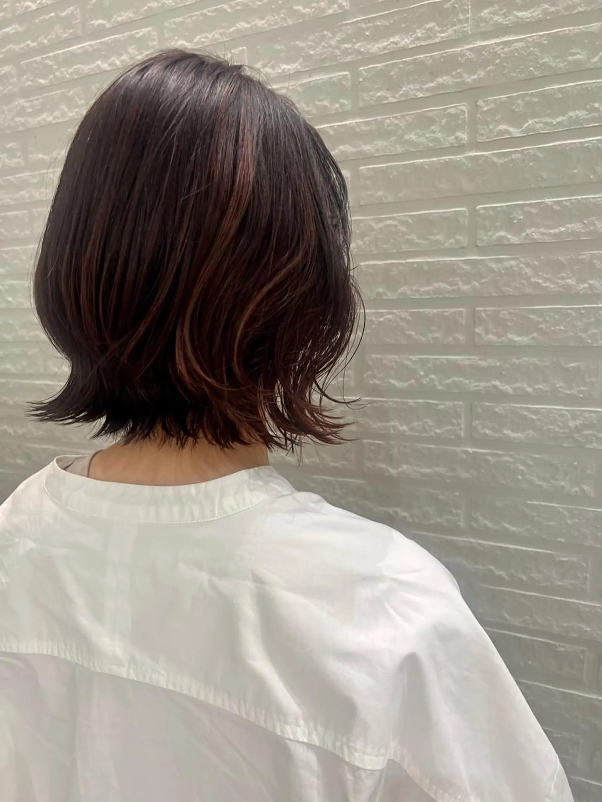 ミディアム カラー ハイライトカラー ハイライト カット パーマ ボブ/ 似合わせ🥀原ちひろのヘアスタイル