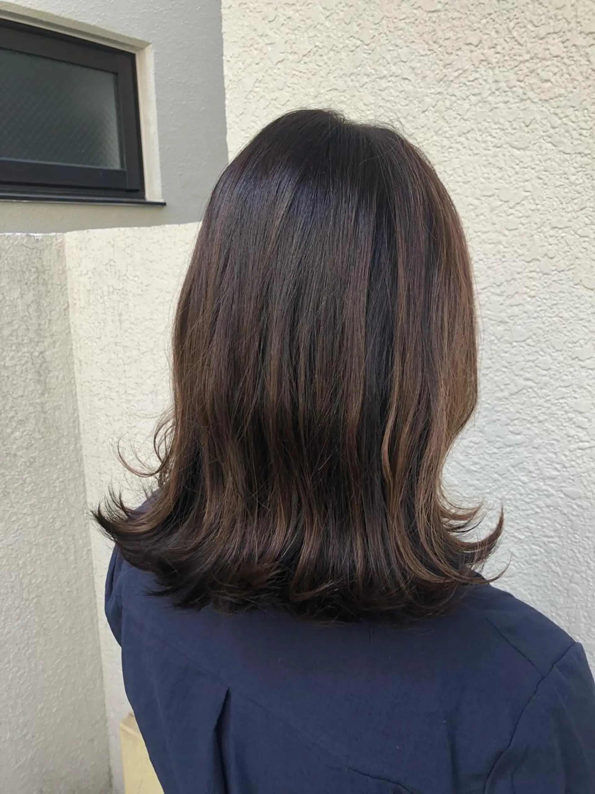 ミディアム カラー パーマ ヘアアレンジ 【白髪ぼかし 専門GBG】自由が丘のヘアスタイル