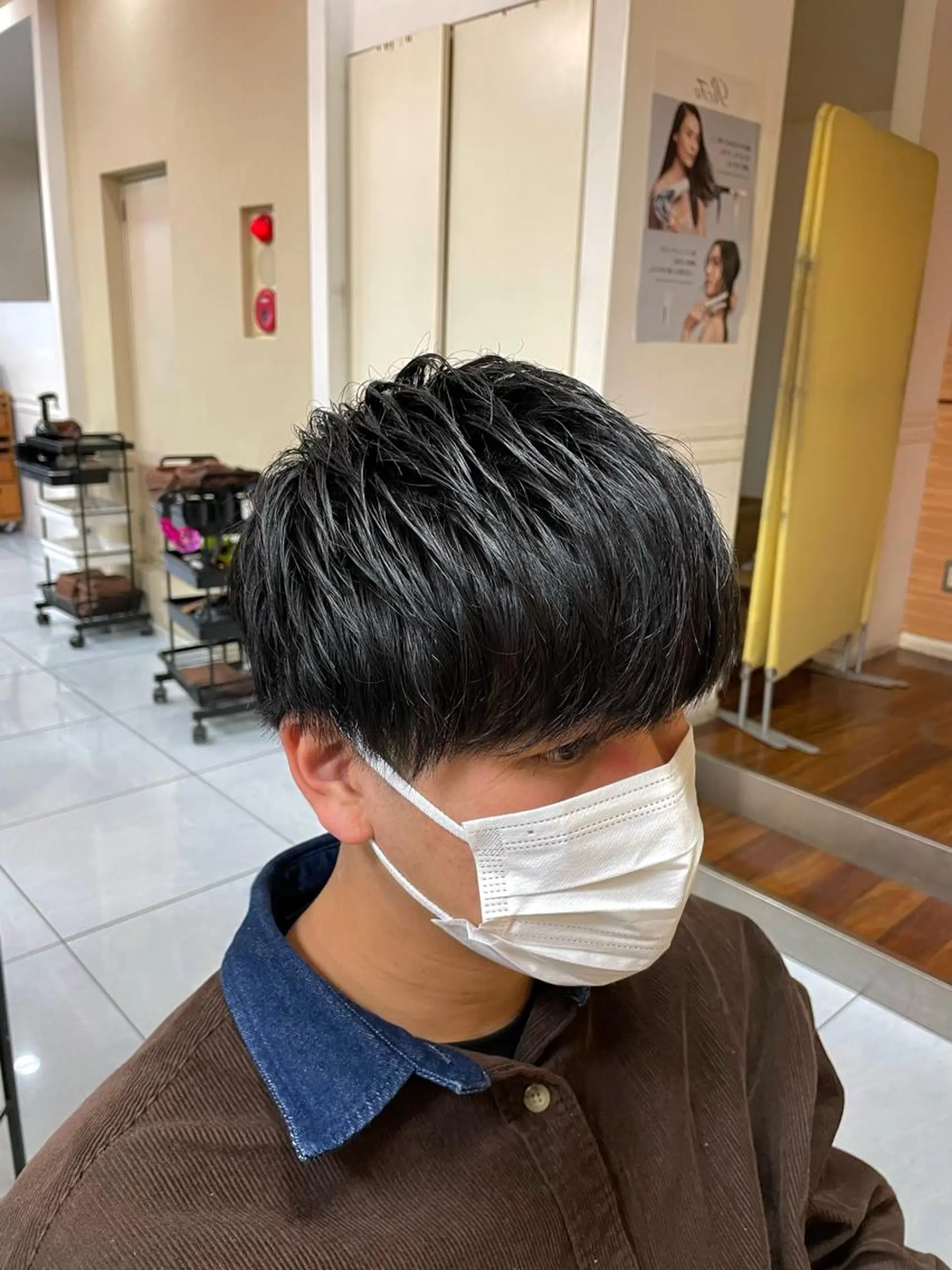 ミディアム ヘアアレンジ メンズ ミディアムパーマ アップバング フェードカット メンズハイライト メンズメッシュ カット 縮毛矯正 🔮メンズ縮毛矯正 メンズパーマ💎竹永のヘアスタイル