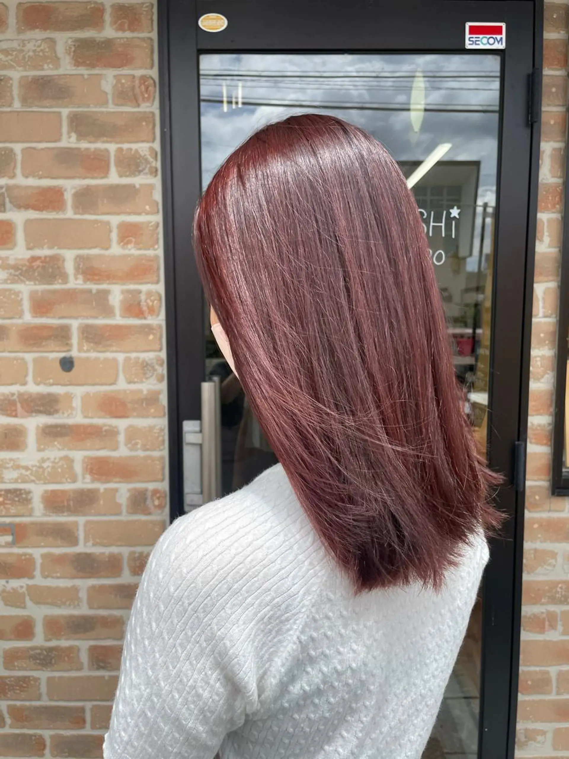 ミディアム カラー ブラウンカラー ピンクカラー ピンクブラウン カット ヘアカラー トリートメント カワシマ セイカのヘアスタイル