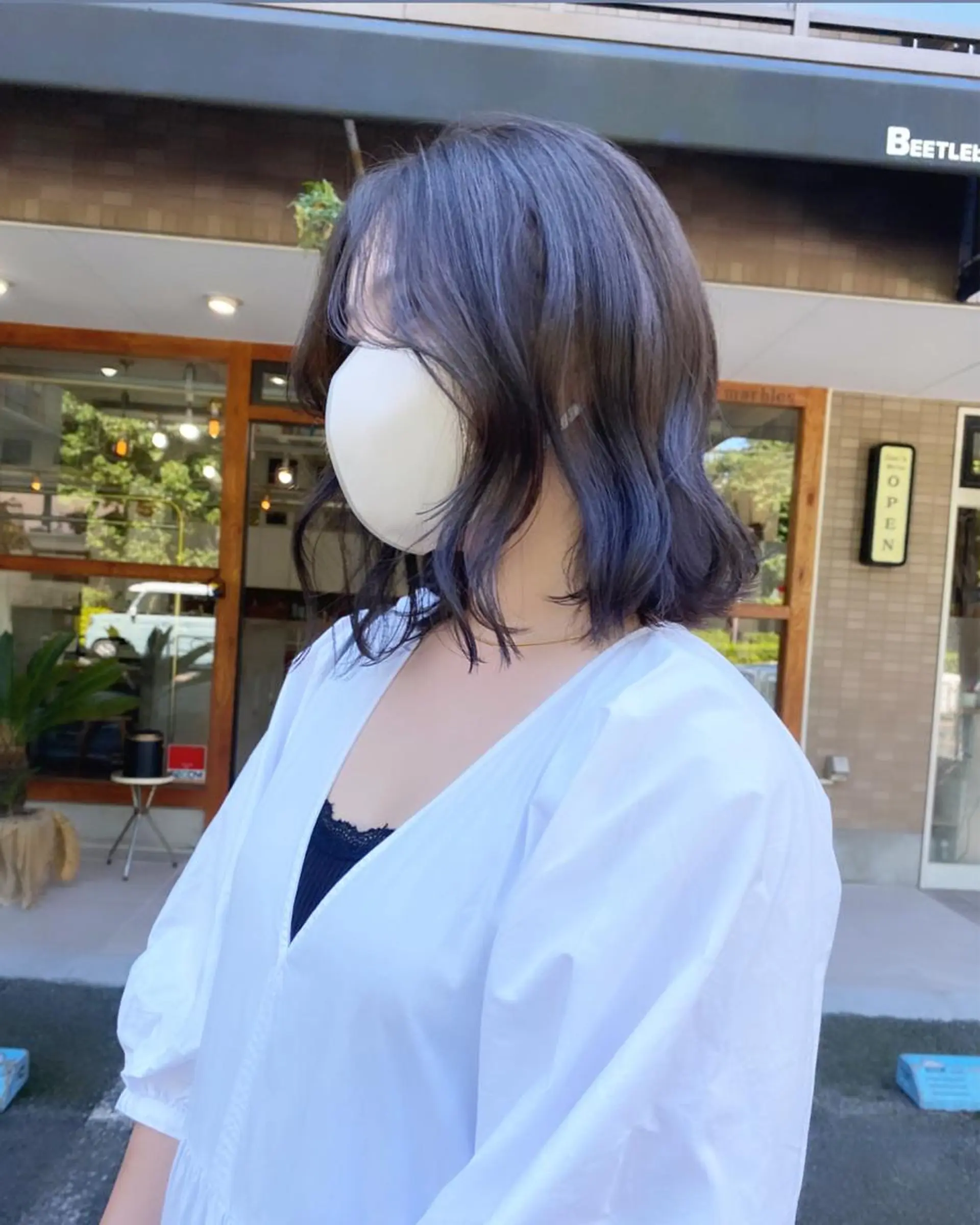 ミディアム カラー 透明感カラー グレージュ ボブ カット ヘアカラー なぎ🌿.∘[ボブ, ニュアンスカラー]のヘアスタイル