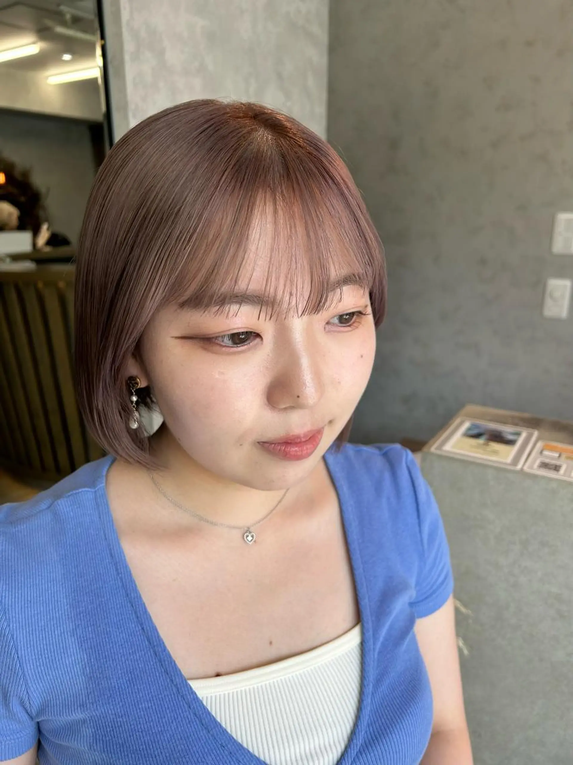 ミディアム カラー カット ヘアカラー トリートメント Haru/THREE …by velvetのヘアスタイル