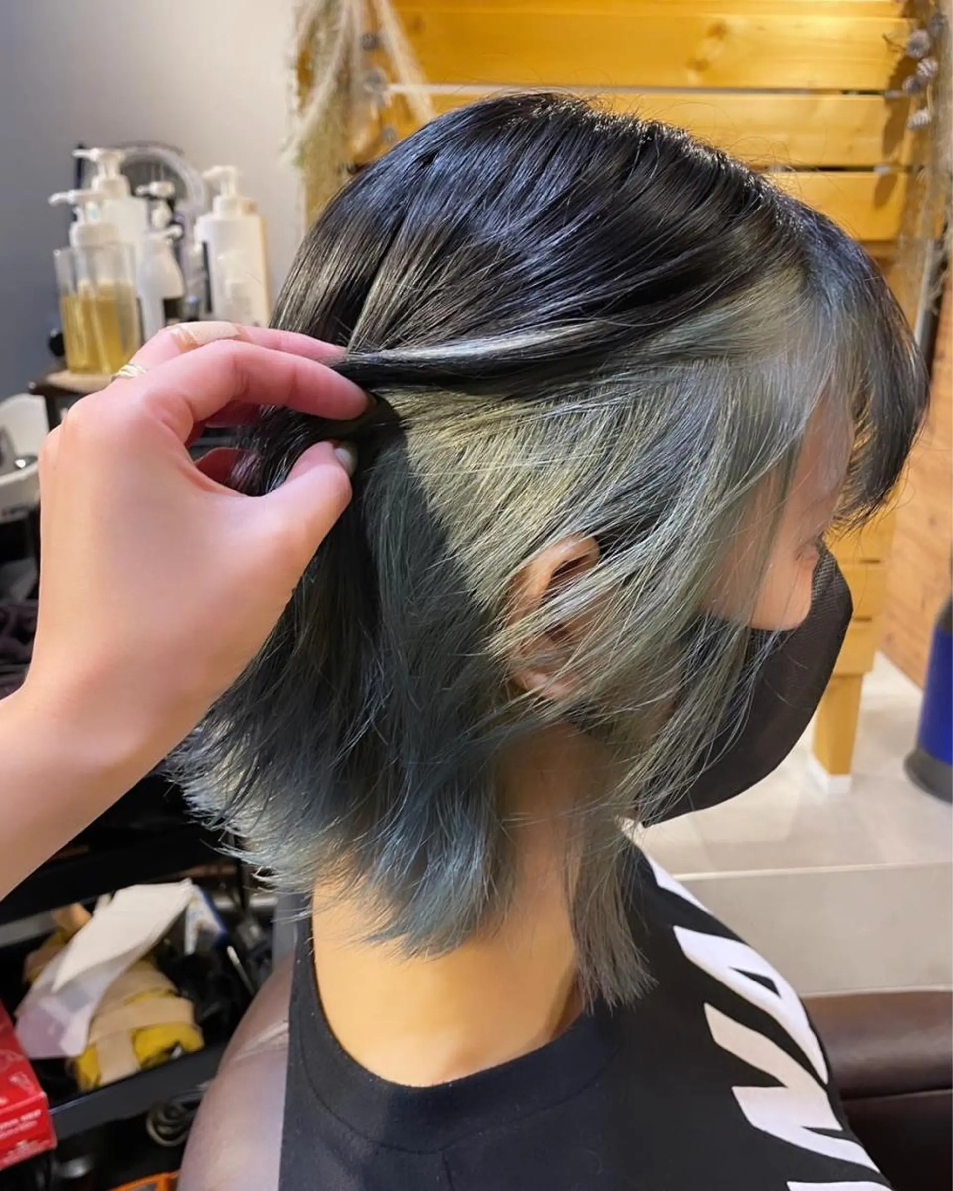 ショート カラー ヘアアレンジ アッシュ 透明感カラー インナーカラー 🌈NESTA minami🌈のヘアスタイル