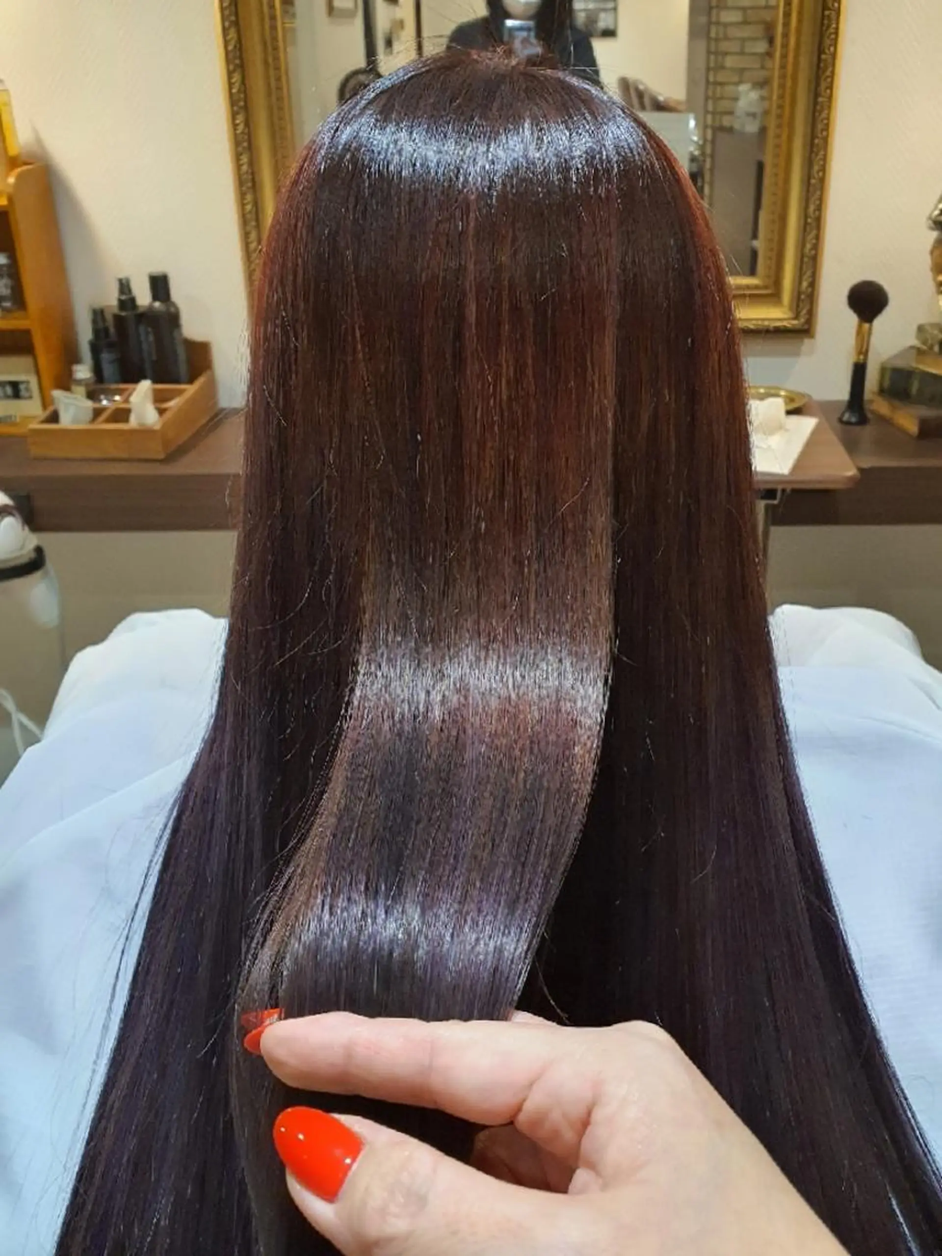 ロング アッシュ ボブ ハイライト 髪質改善 韓国風ヘア カット ヘアカラー トリートメント ダメージレス縮毛矯正 髪質改善【美冴】のヘアスタイル