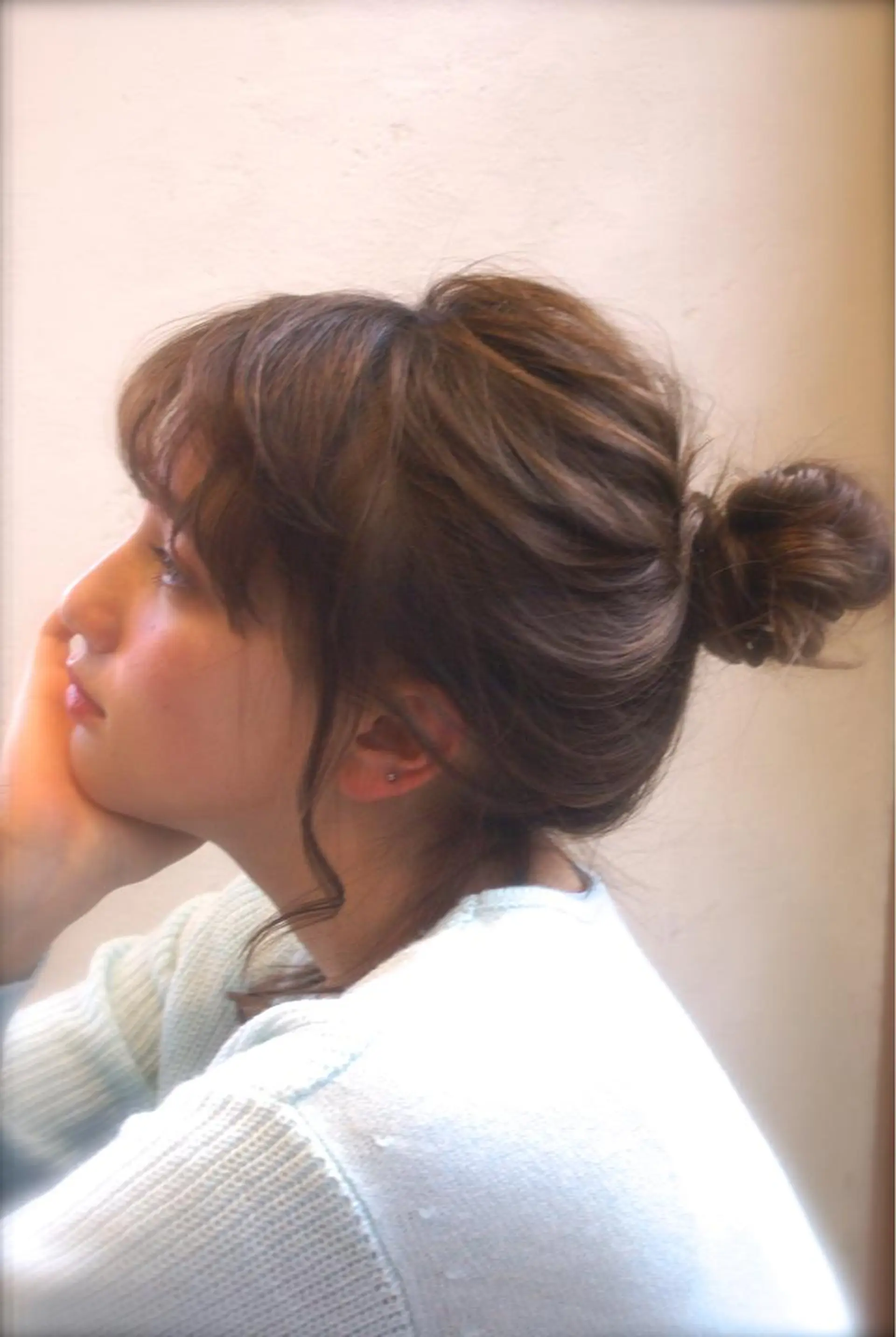 ミディアム カラー ヘアアレンジ 仲間 菜々世のヘアスタイル