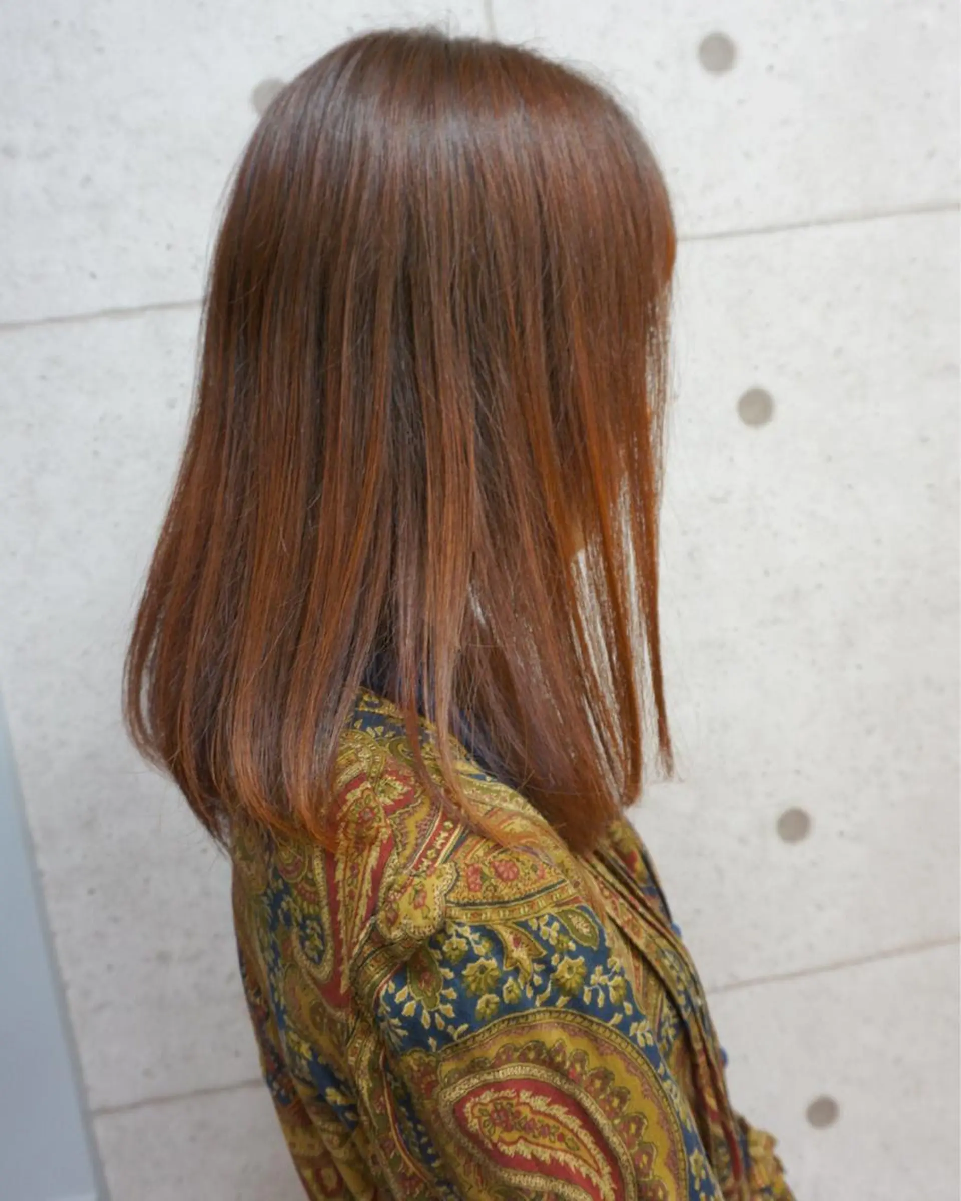 ミディアム カラー カット ヘアカラー トリートメント 羽田 hadaのヘアスタイル