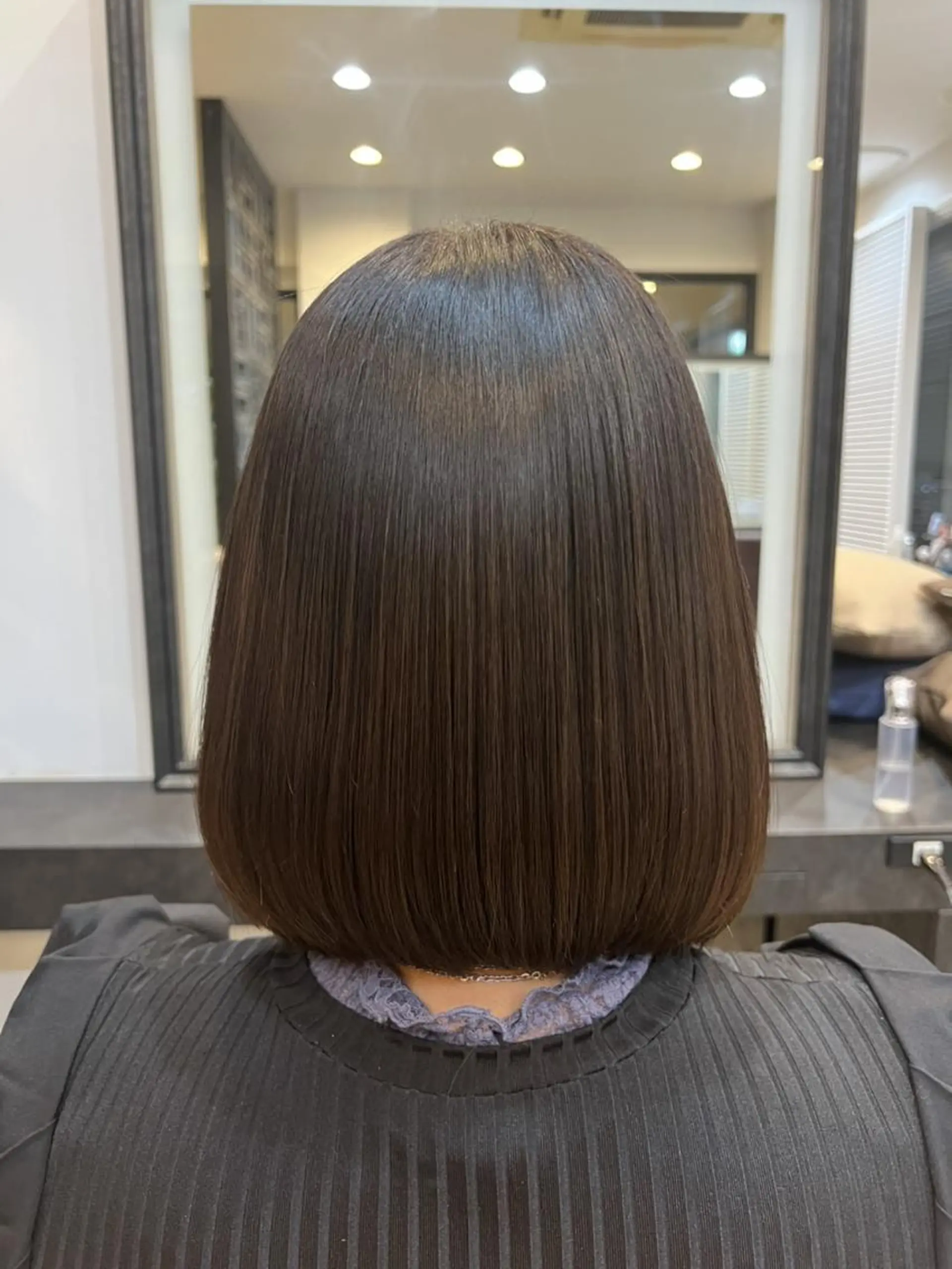 ミディアム カット 縮毛矯正 fiti 港南台店のヘアスタイル