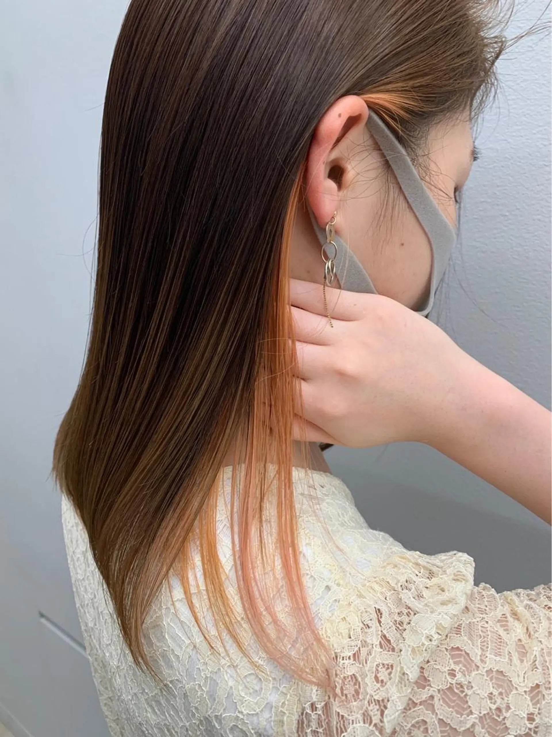 セミロング ハイライト 髪質改善 小顔カット メンズ特化美容師/ 新井　洸太のヘアスタイル