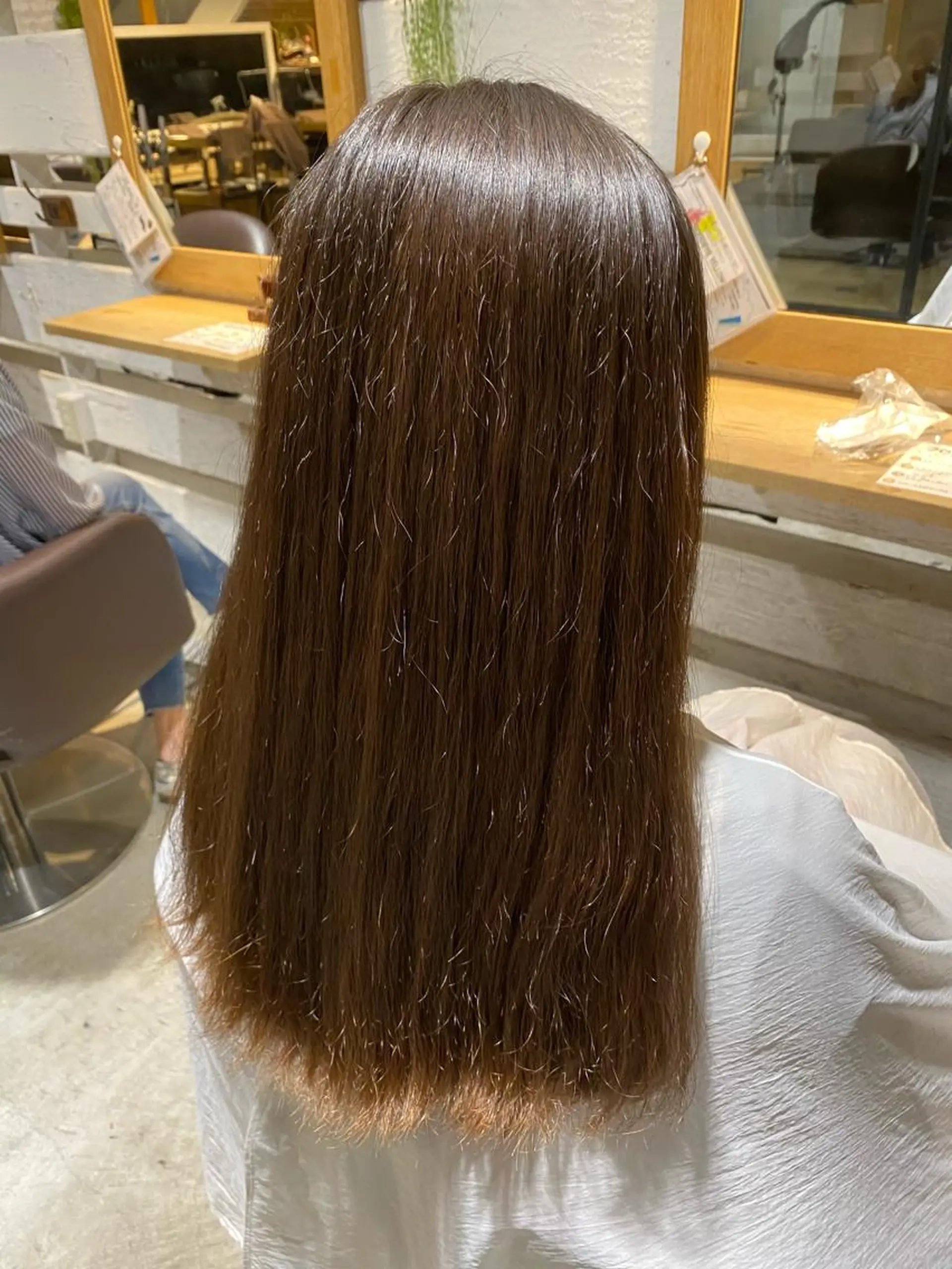 ロング カット 縮毛矯正 長濱 俊のヘアスタイル