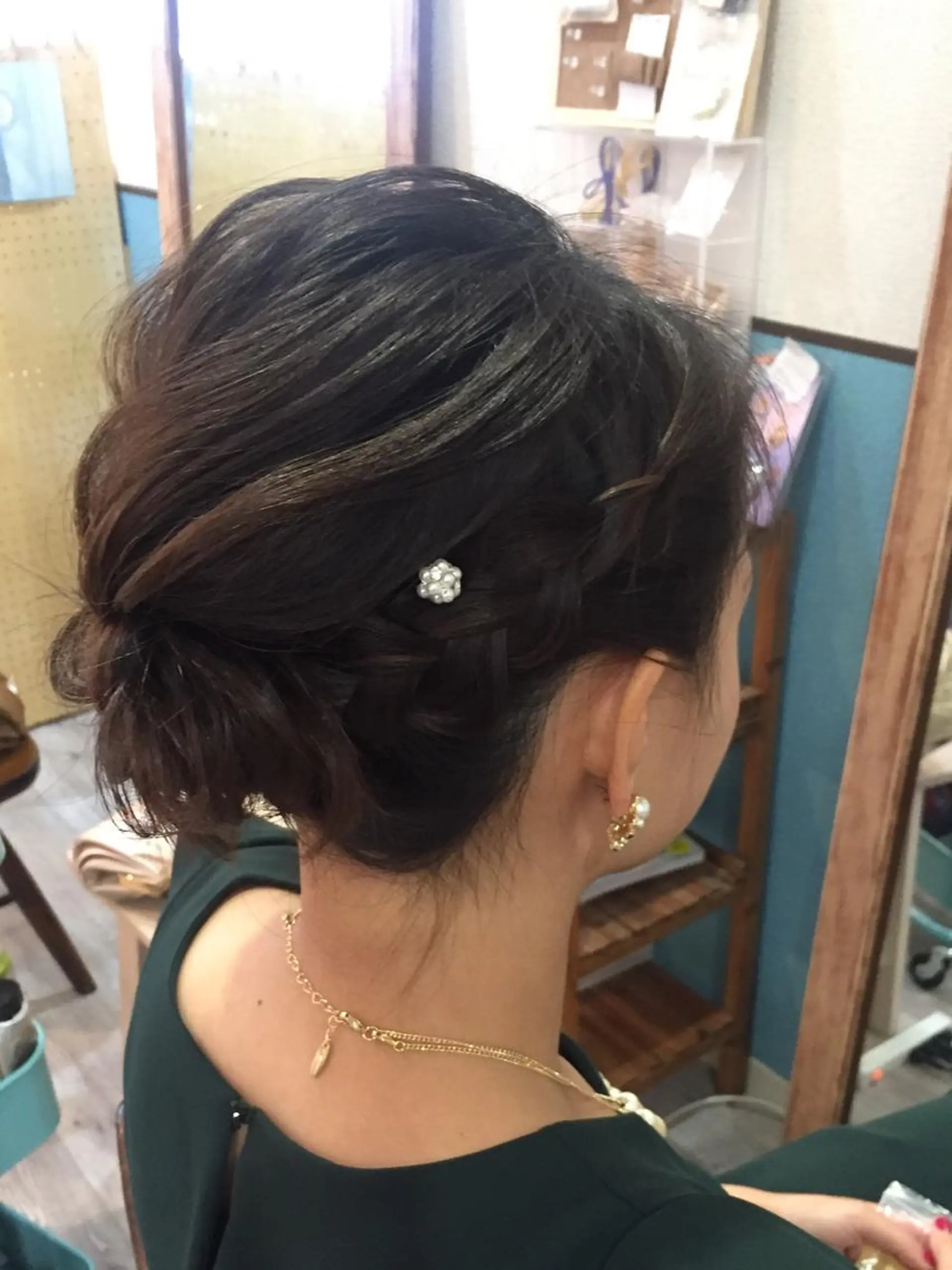 ミディアム パーマ ヘアアレンジ キッズ 早朝✨ヘアセット 着付け/清水玲歌のヘアスタイル