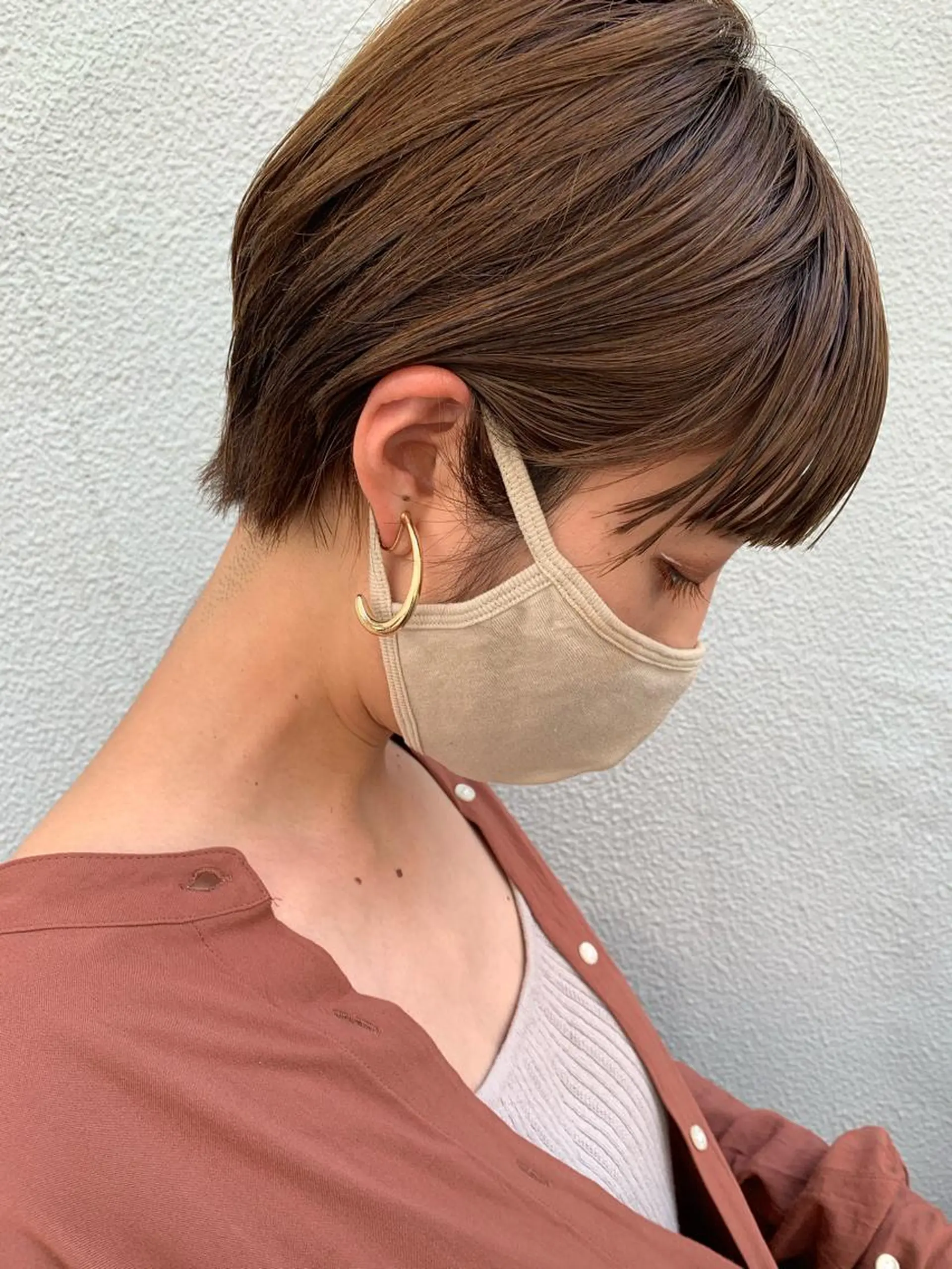 ショート カット ヘアカラー トリートメント 落合 妙佳のヘアスタイル