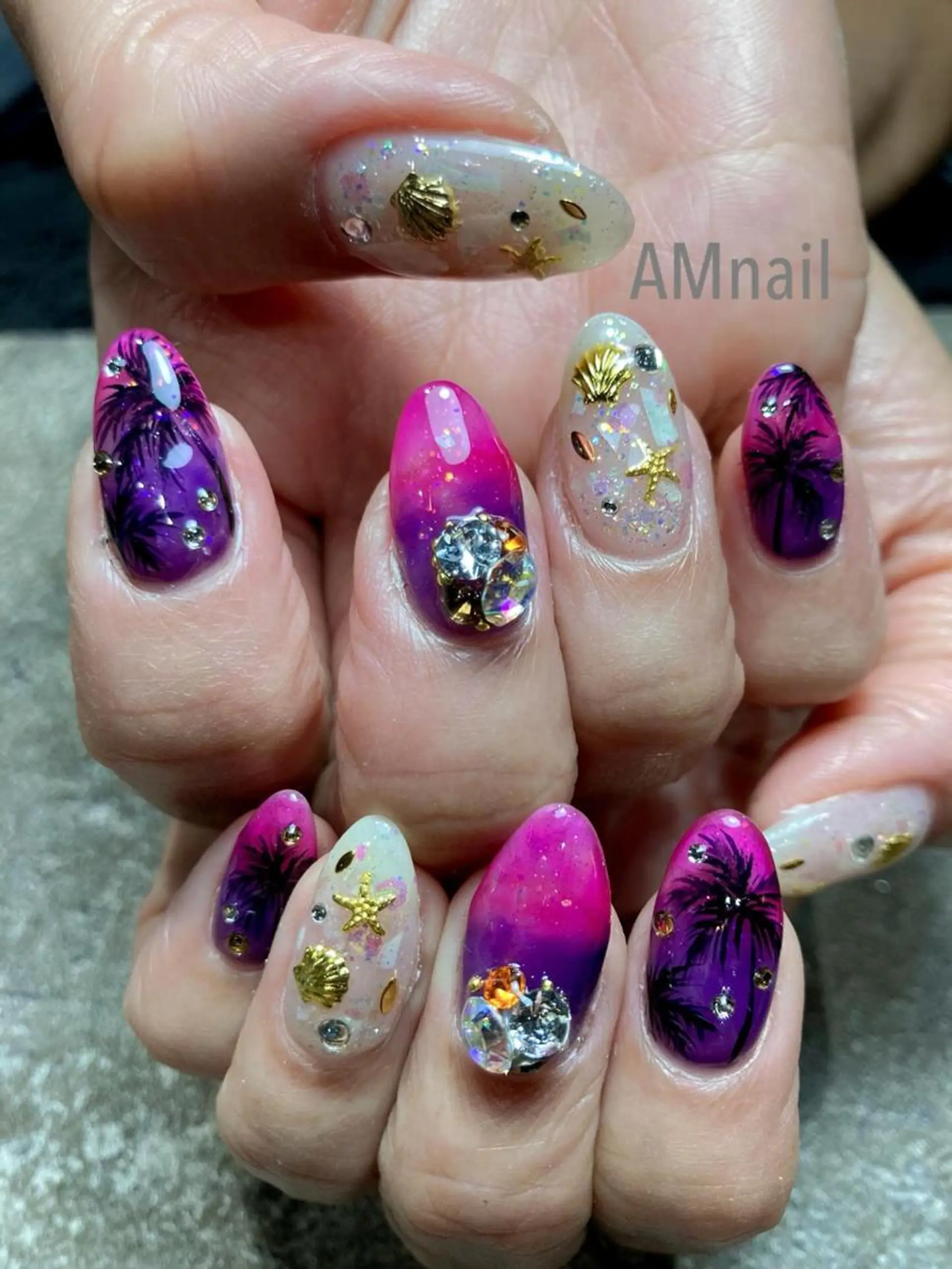 ネイル アートネイル 持ち込み ハンドネイル Am:nail 柏 SUE（スゥ）のネイルデザイン