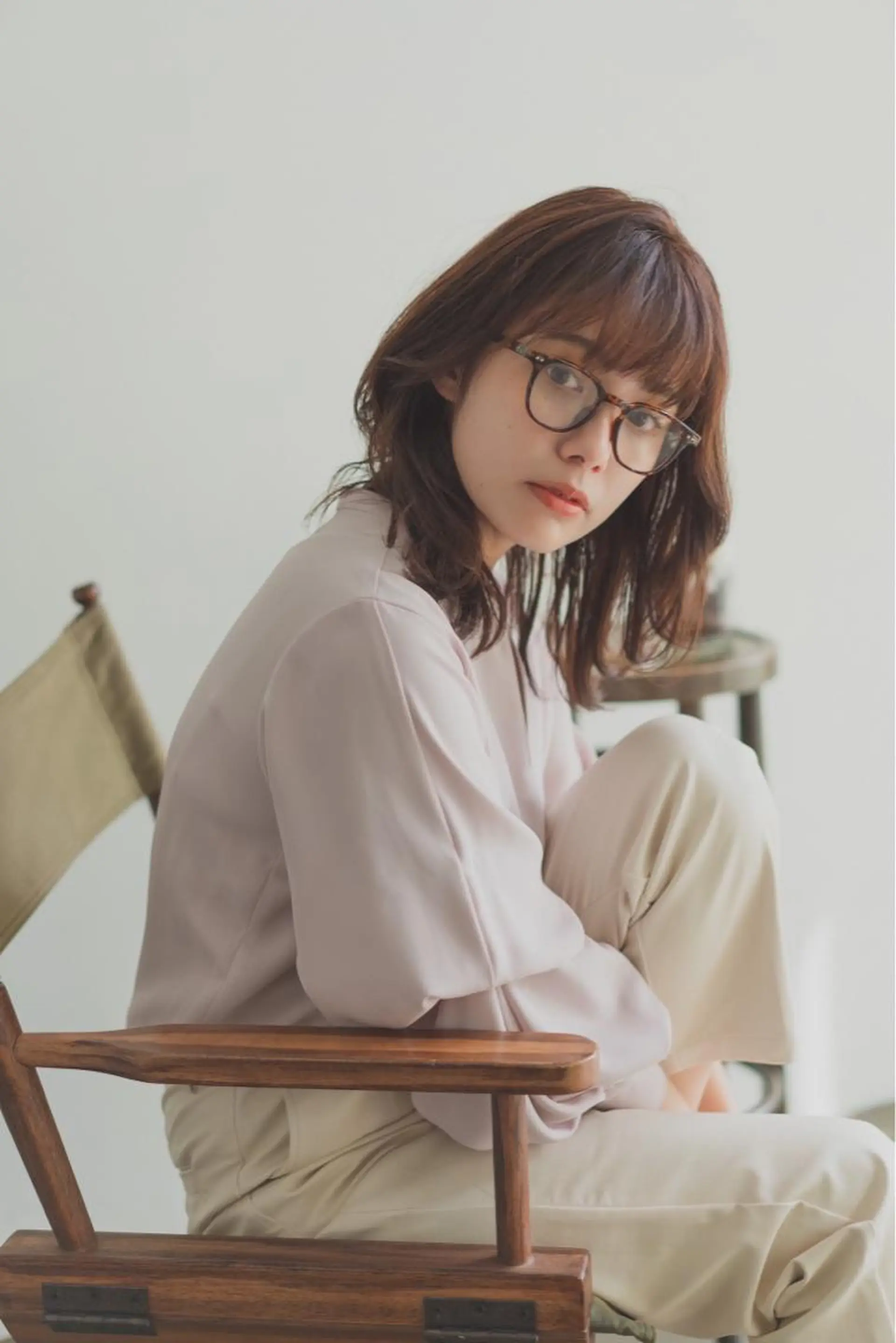 ミディアム カラー 前髪/顔周り /レイヤー/秋山 元のヘアスタイル