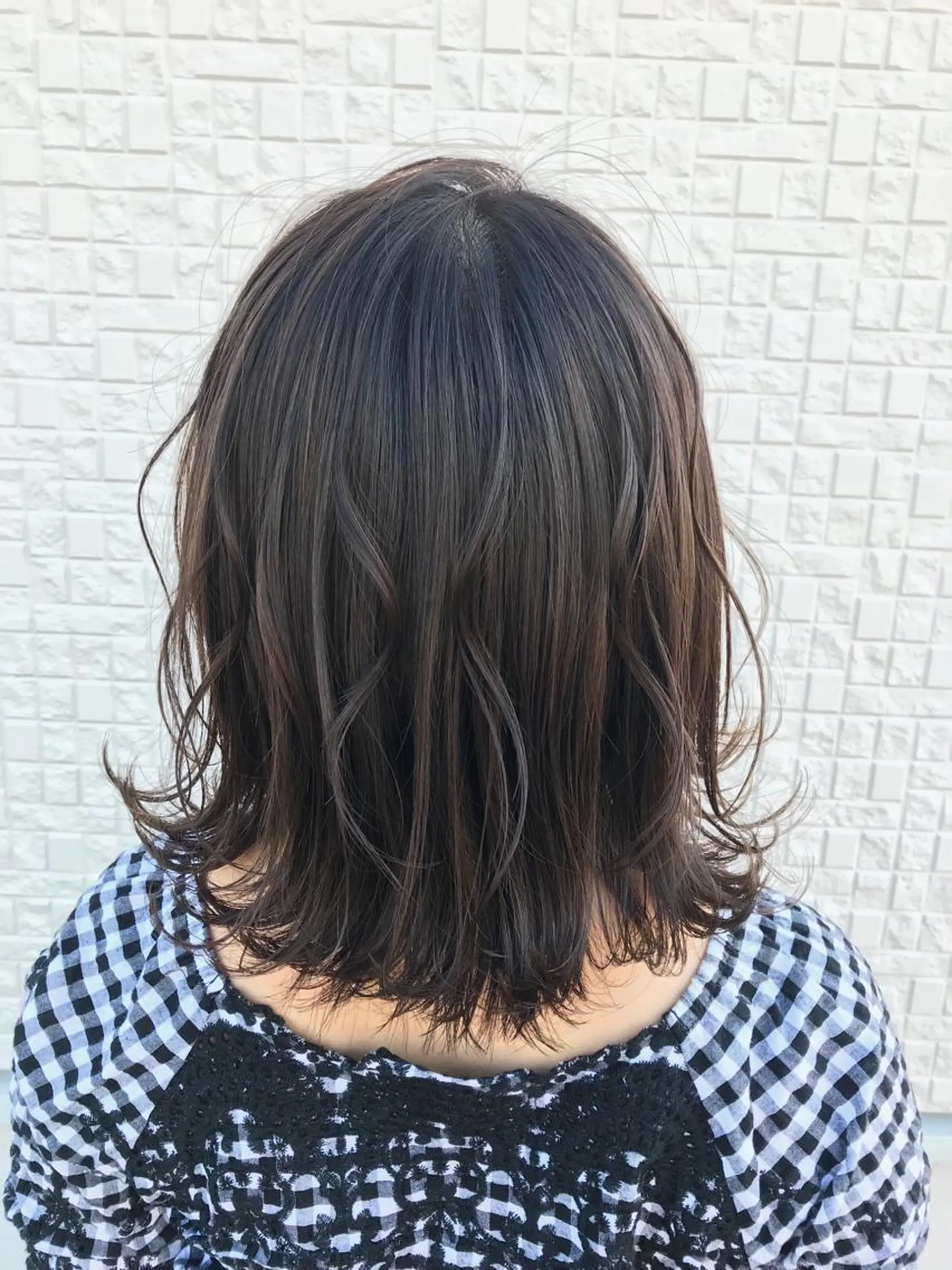 ミディアム ハイライト 藤井 健のヘアスタイル