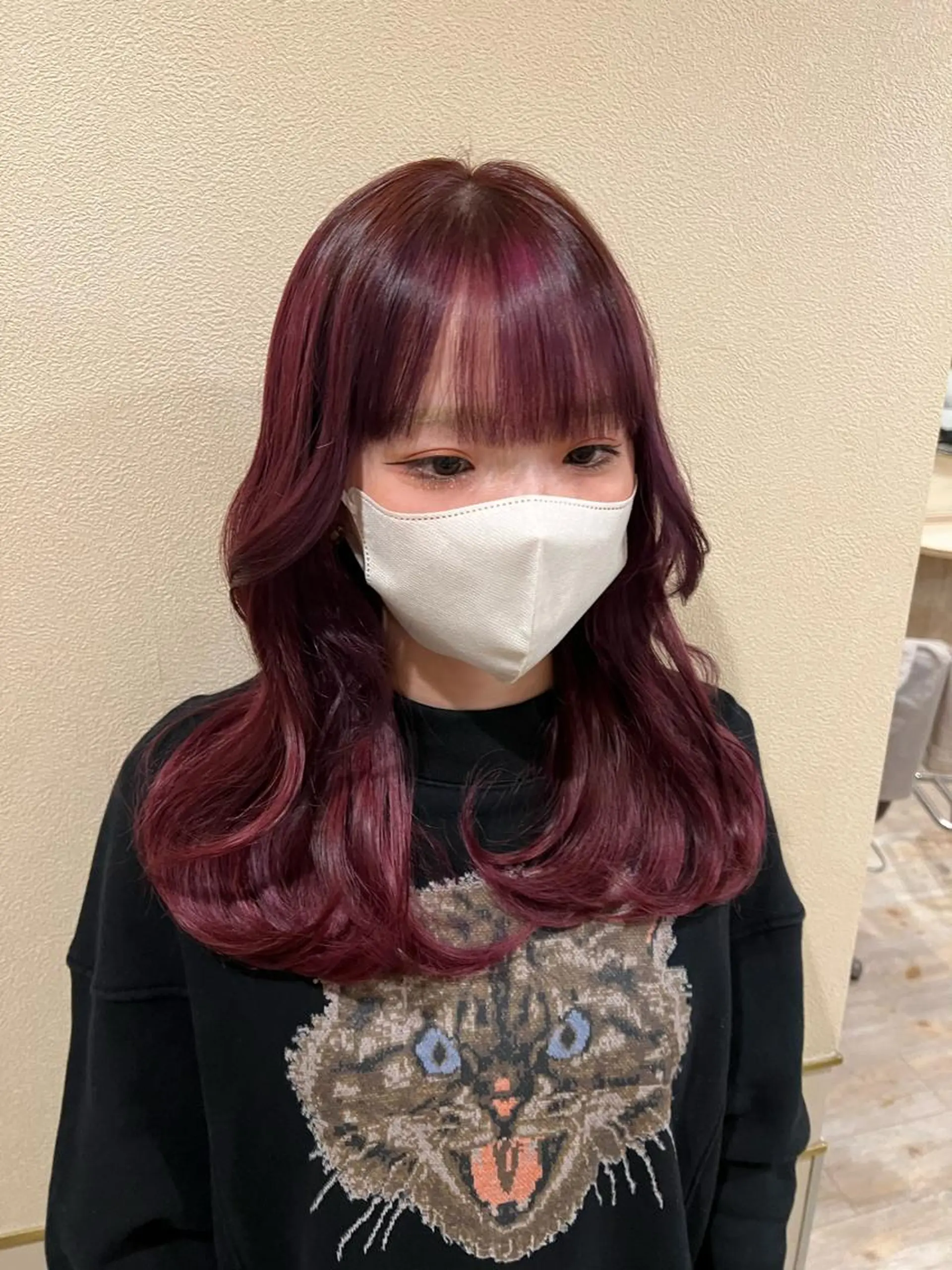 セミロング カラー 吉ヶ別符 亮祐のヘアスタイル