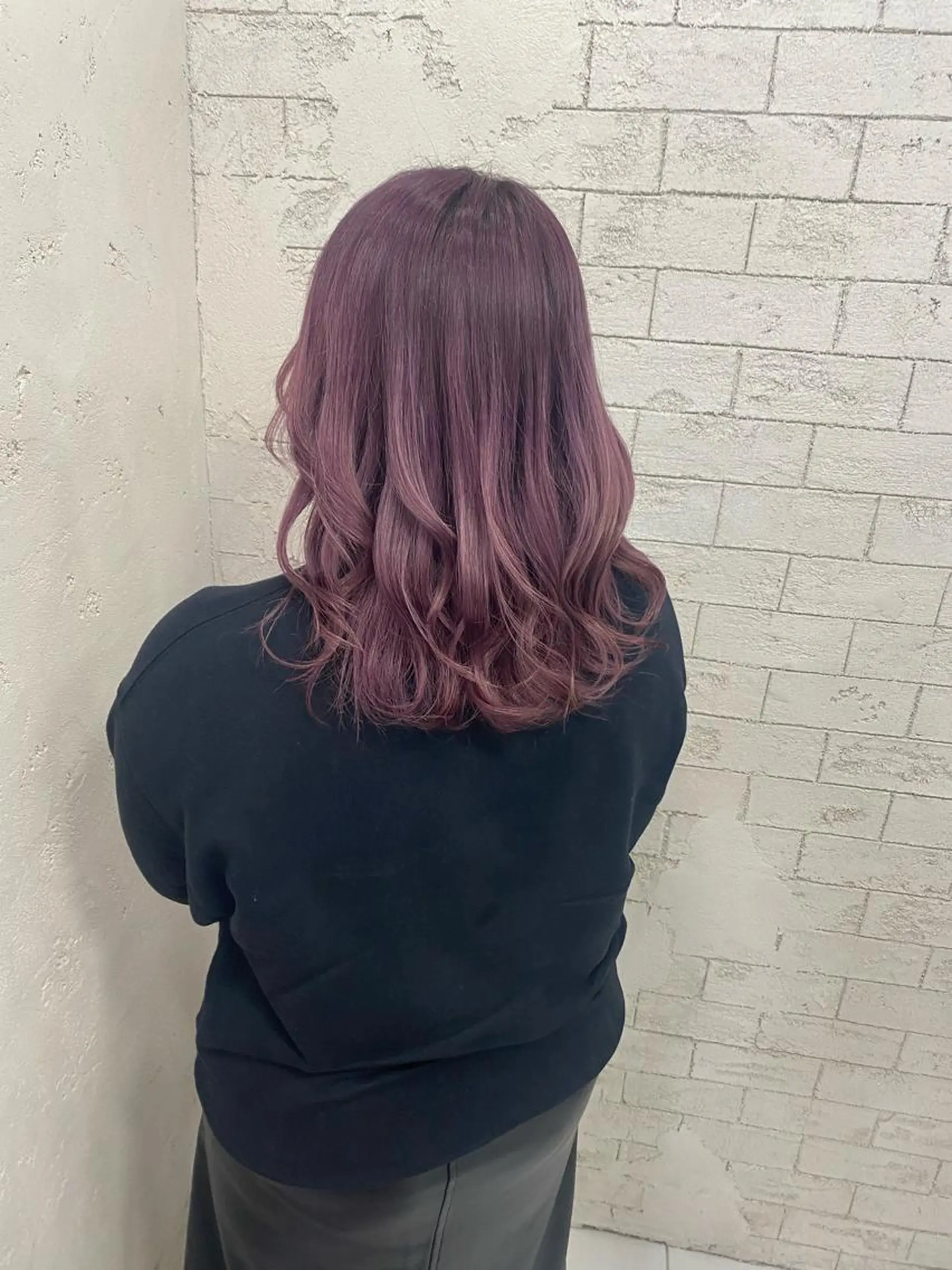 ロング カラー カシス バイオレットカラー ホワイト系はお任せ /ブリーチ/店長岩崎のヘアスタイル