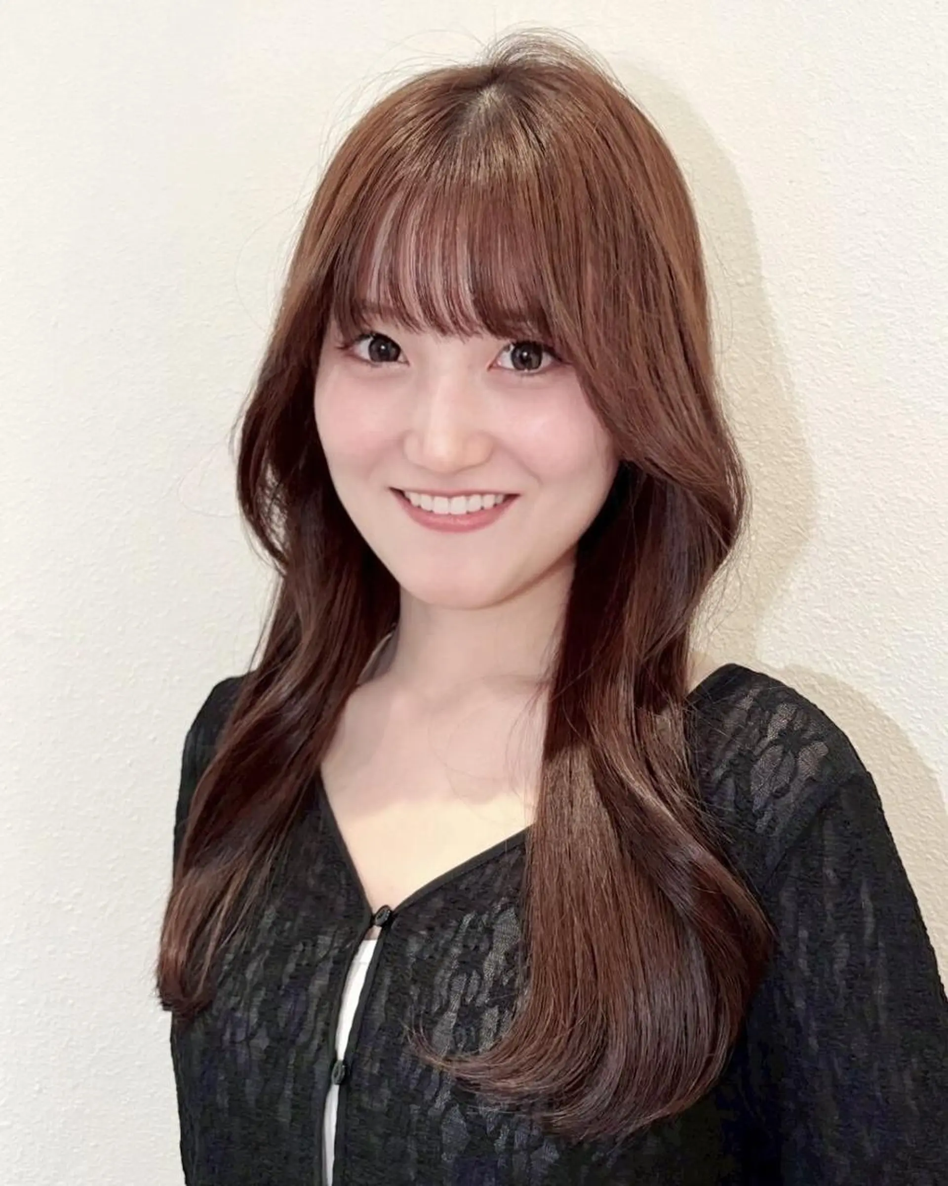 ロング ボブ ハイライト 髪質改善 韓国風ヘア レイヤーカット .5 by soleil 小松店のヘアスタイル