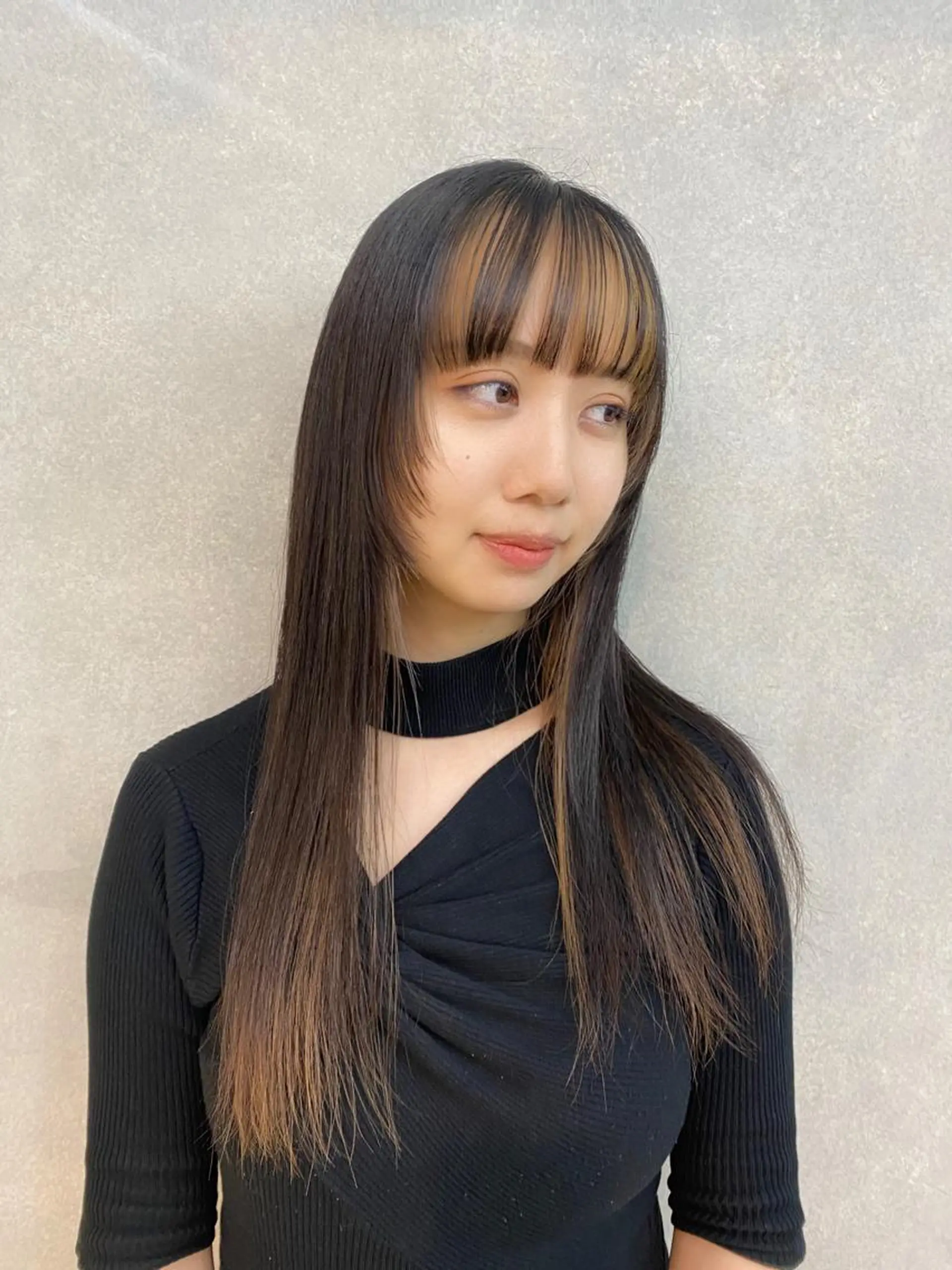 ロング カラー 顔周りカット/透明感 カラー✂️MEIのヘアスタイル