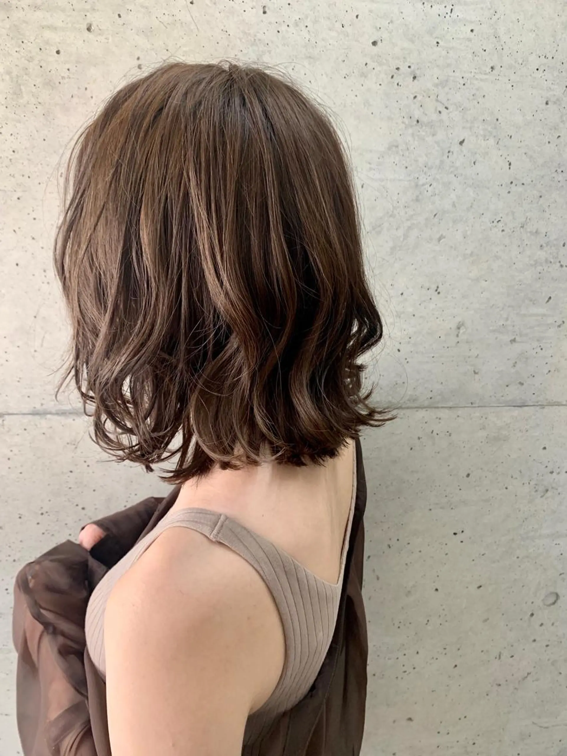 ミディアム カラー ブラウンカラー 透明感カラー ココアブラウン 似合わせカット Libre 西野圭一のヘアスタイル