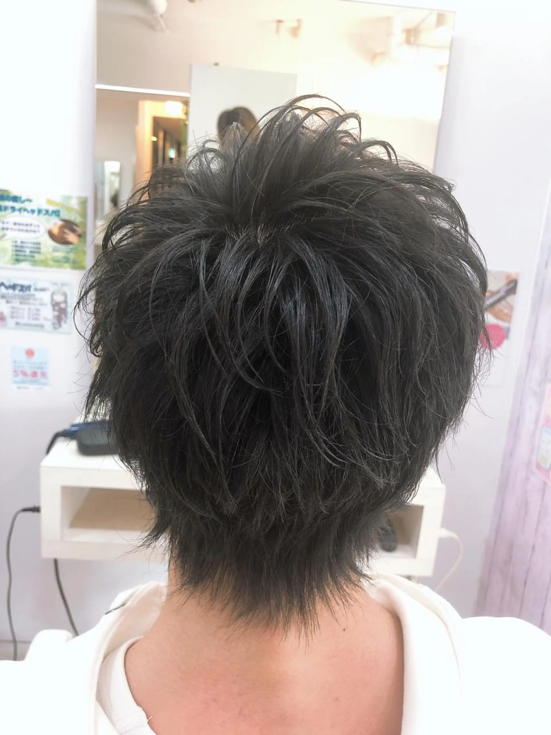 ショート メンズ 髪質改善× 白髪ぼかし溝江のヘアスタイル