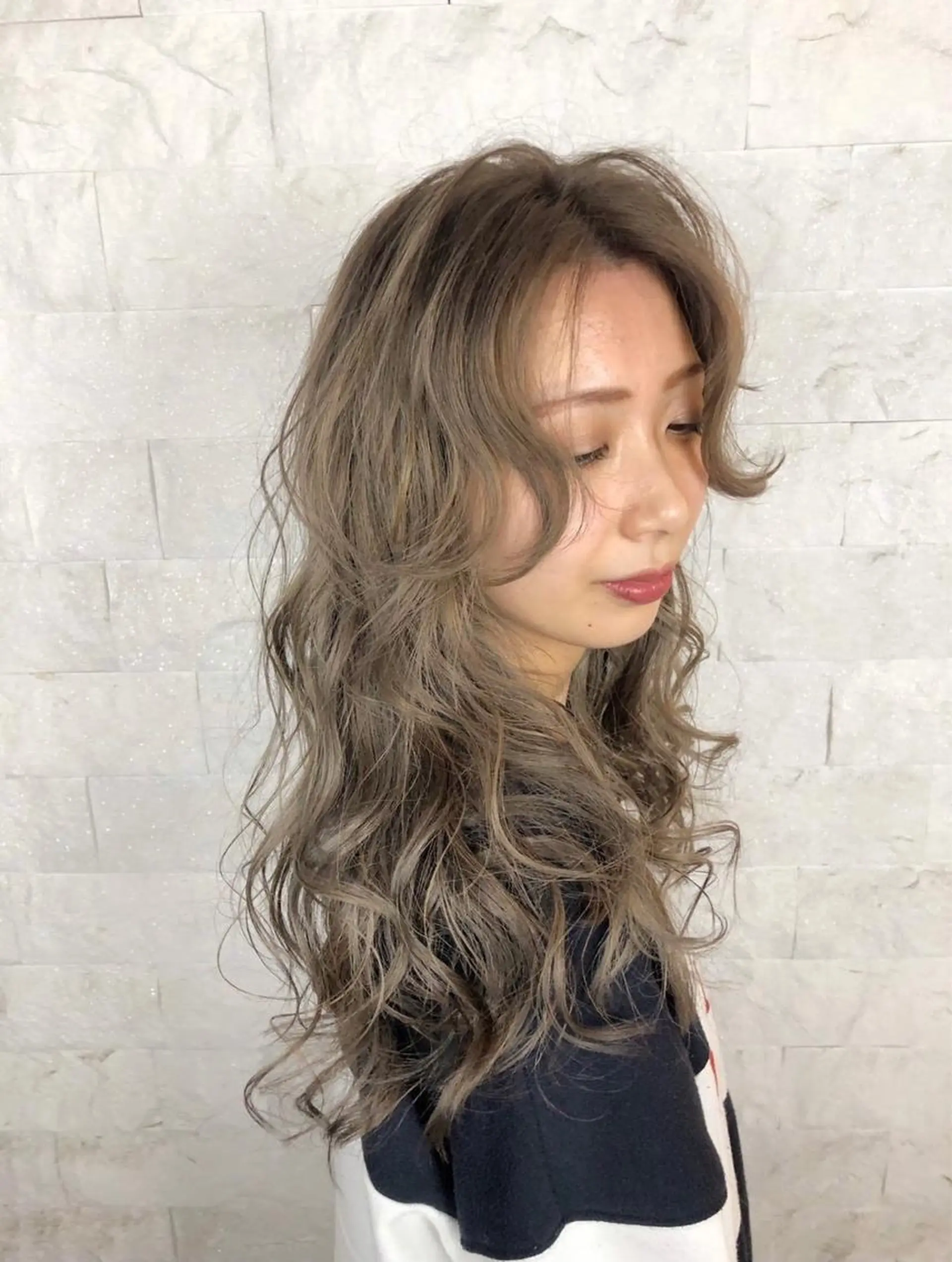 ロング カラー パーマ ハイレイヤー レイヤーカット 当日予約◎/縮毛矯正 /艶カラー/雨森大晃のヘアスタイル