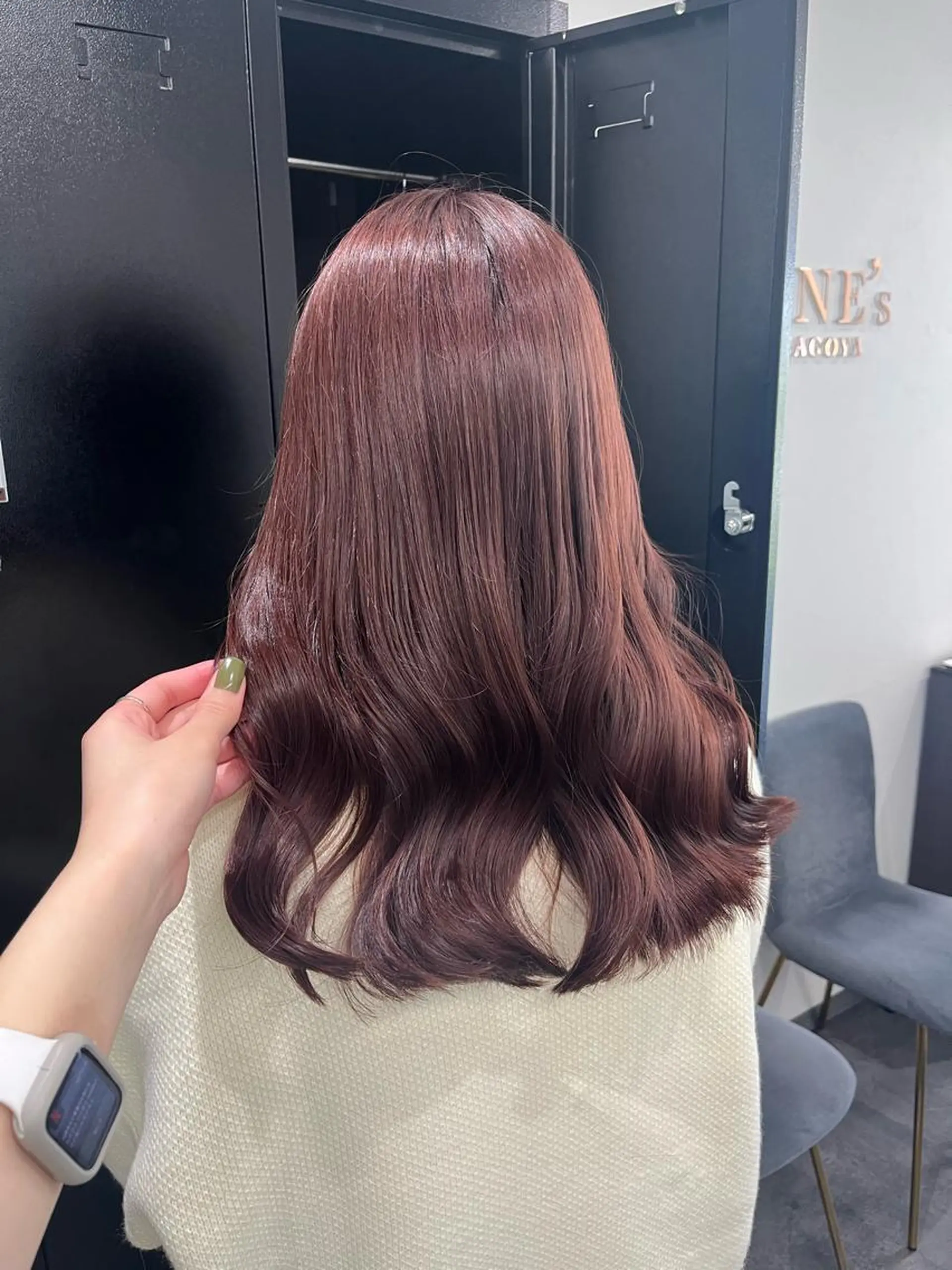 セミロング カラー ブリーチ ブラウンカラー ブリーチなしカラー ピンクカラー ピンクブラウン 韓国ヘア🖤/透明感 shihoのヘアスタイル