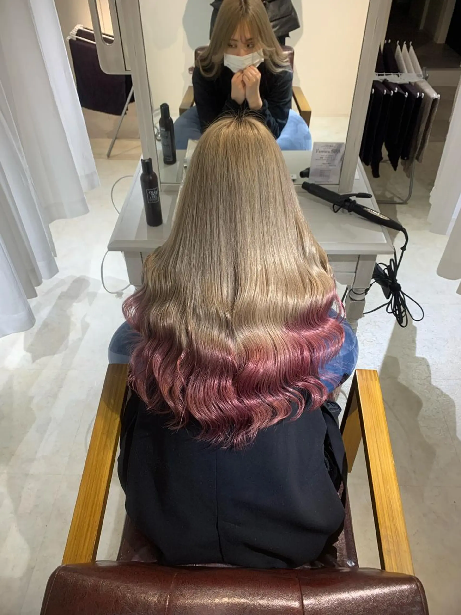 ロング カラー グラデーションカラー 縮毛矯正とレイヤー カット/杉村凜汰郎のヘアスタイル