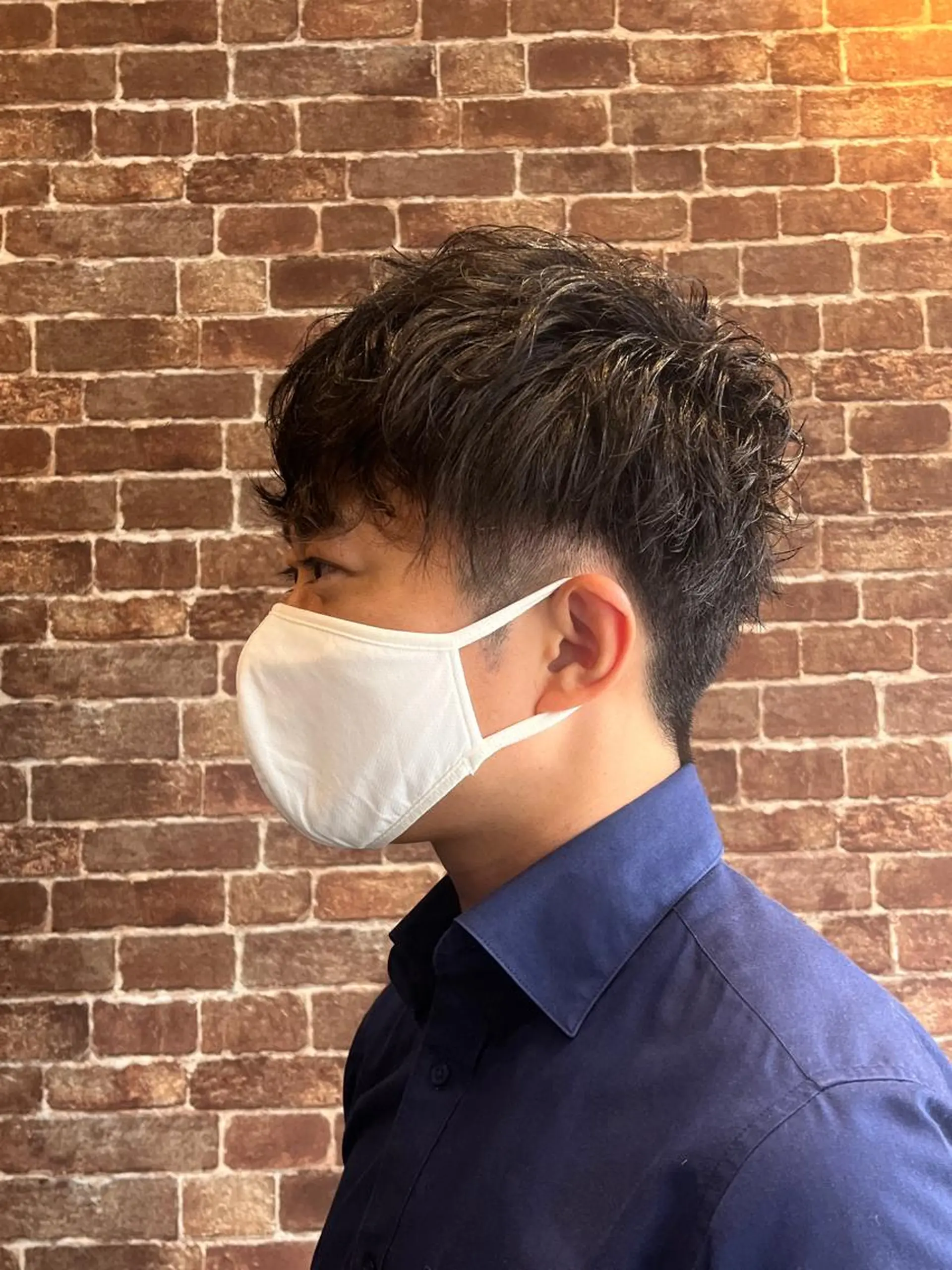 ショート メンズ メンズパーマ ケアカラー ピンクブラウン 外国人風カラー ショートヘア ヘッドスパ 久木原 ゆりのヘアスタイル