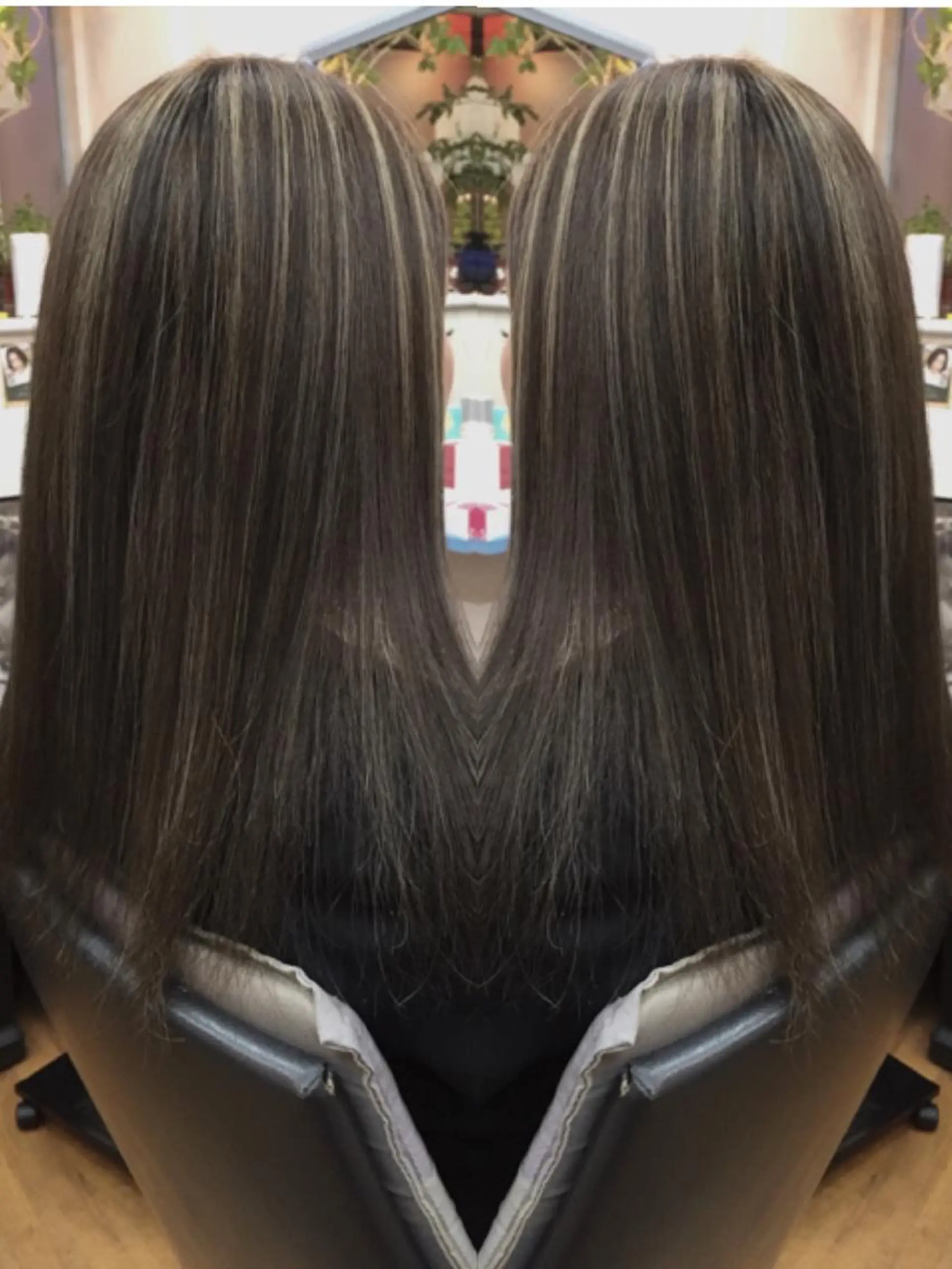 セミロング カラー キッズ グレージュ ハイライトカラー 外国人風カラー ハイライト ヘアカラー 三輪 太一のヘアスタイル