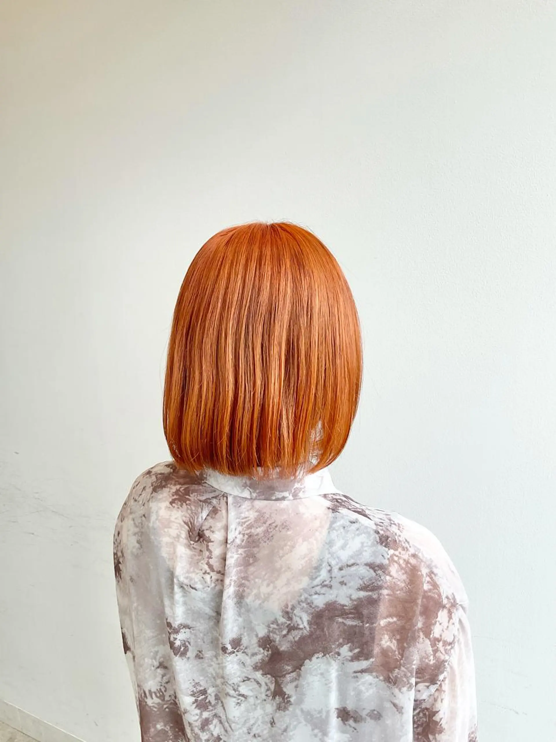 ショート カラー オレンジ ヘアカラー トリートメント ヘアセット yoshi ☆のヘアスタイル