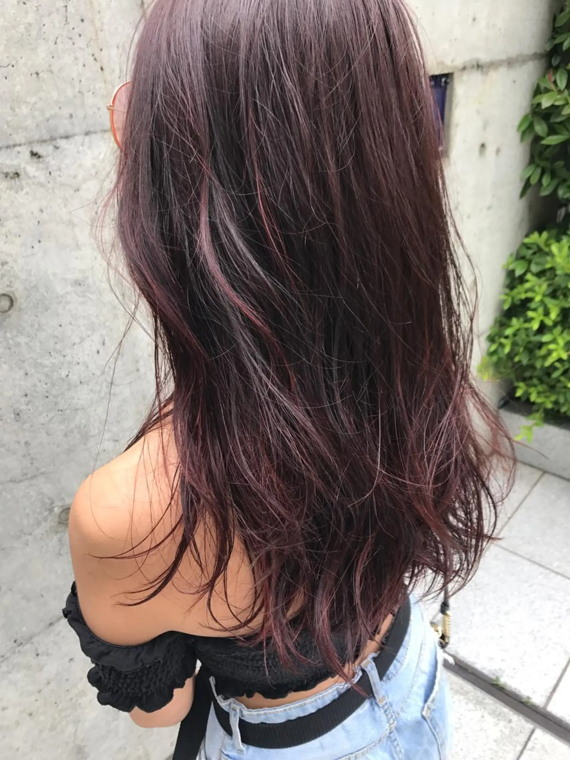 ロング カラー カシス ハイライトカラー ピンクカラー ハイライト DUMBO所属・【完全マンツー 恵比寿】佐藤 翔のヘアスタイル