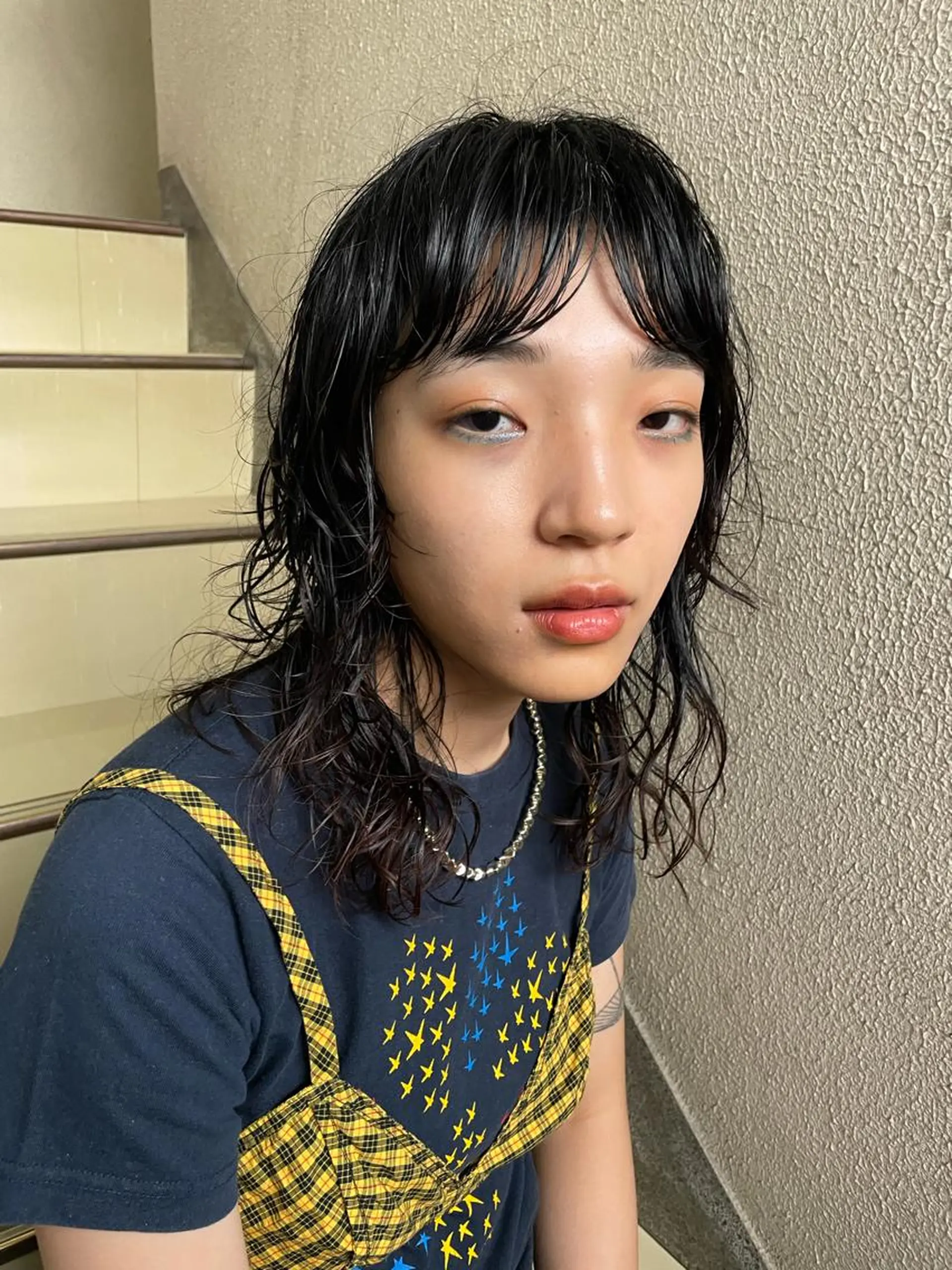 ミディアム カラー パーマ ヘアアレンジ メンズ キッズ マツエク・マツパ アイブロウ tatsumi/ボブ ウルフ/レイヤーのヘアスタイル