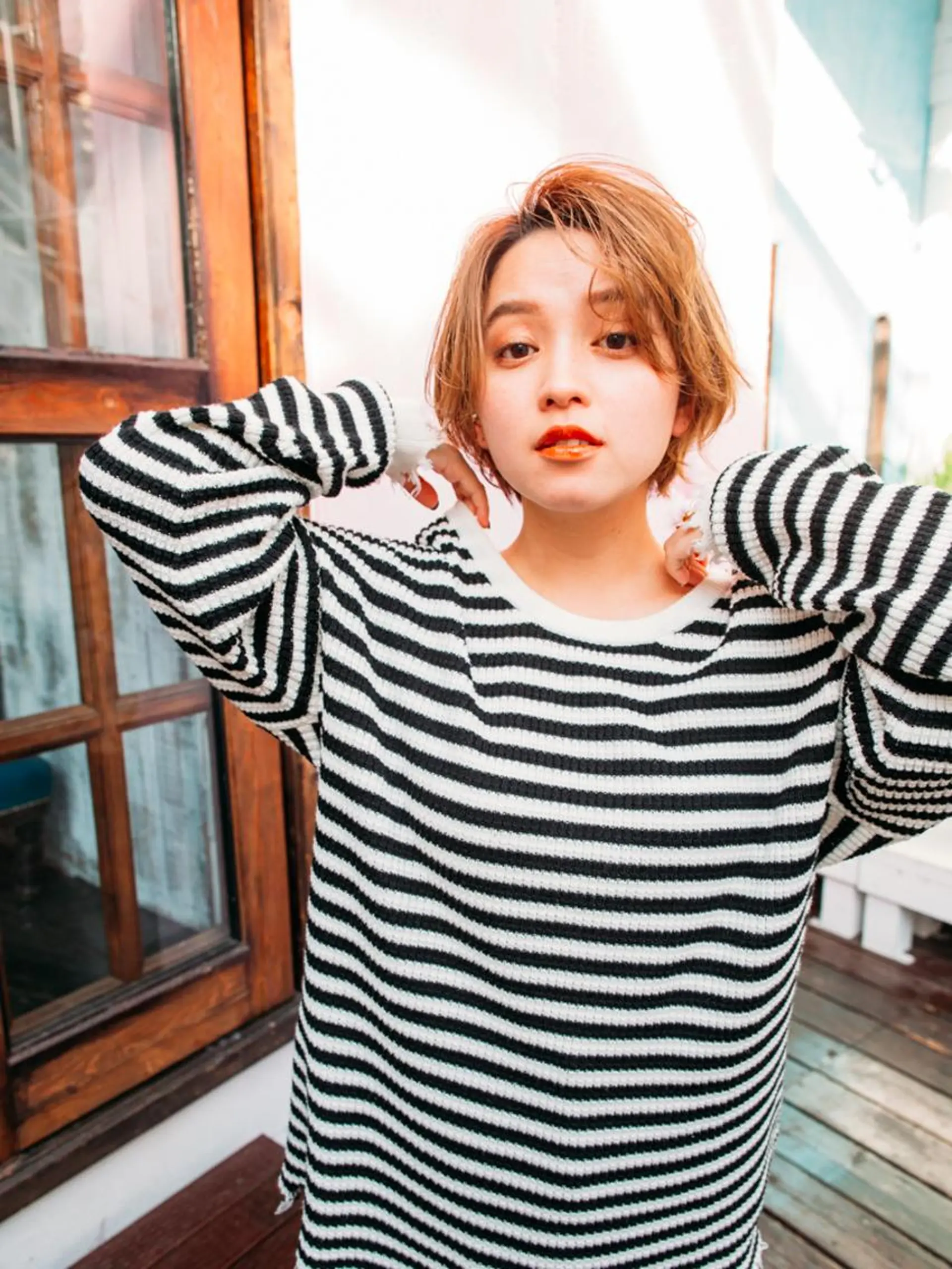 ショート カラー ヘアアレンジ ショートボブ ハイトーンカラー ボブ ショートヘア カット ヘアカラー トリートメント 北九州美容室 🕊️わかな✂︎のヘアスタイル