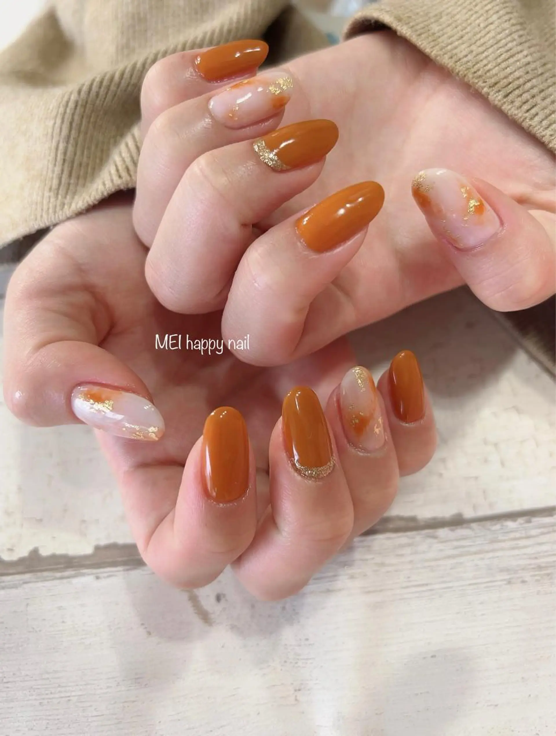 ネイル 北浦和 自爪育成ケアのネイルデザイン