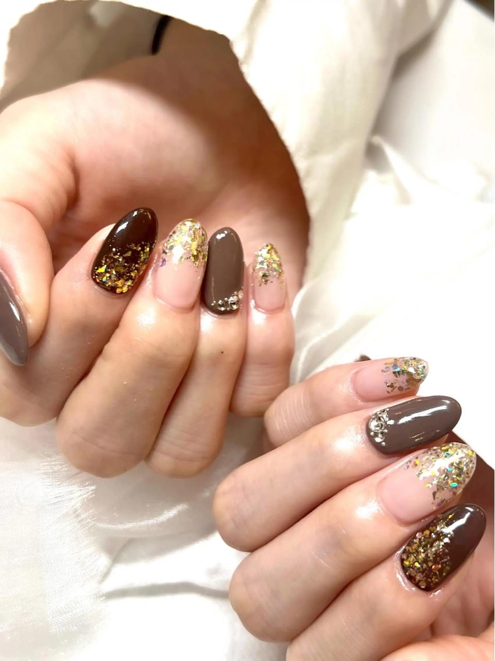 ネイル アートネイル オーロラネイル ジェルネイル 韓国ネイル ロングネイル ハンドネイル clover nailのネイルデザイン