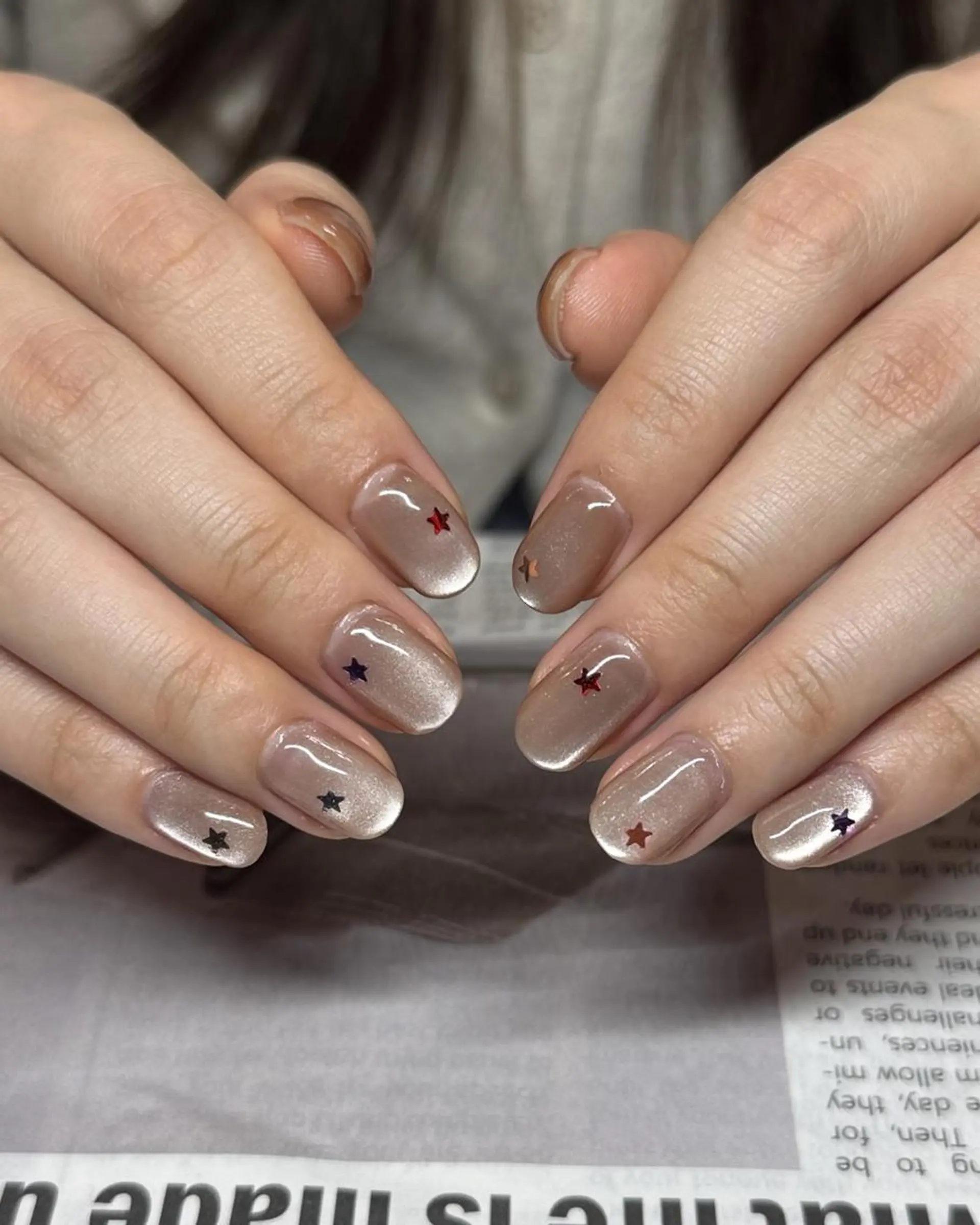 ネイル キラキラネイル マグネットネイル 中目黒 Suzukiのネイルデザイン