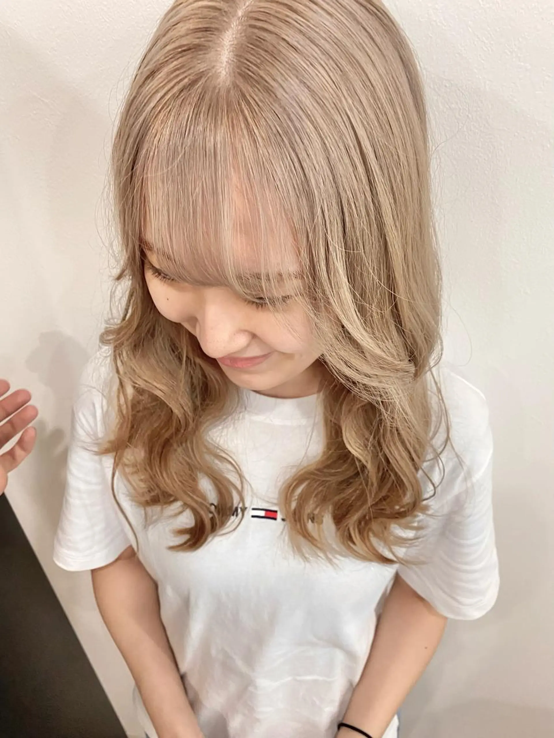 カラー ベージュカラー ミルクティーベージュ ハイトーンボブ /tasukuのヘアスタイル