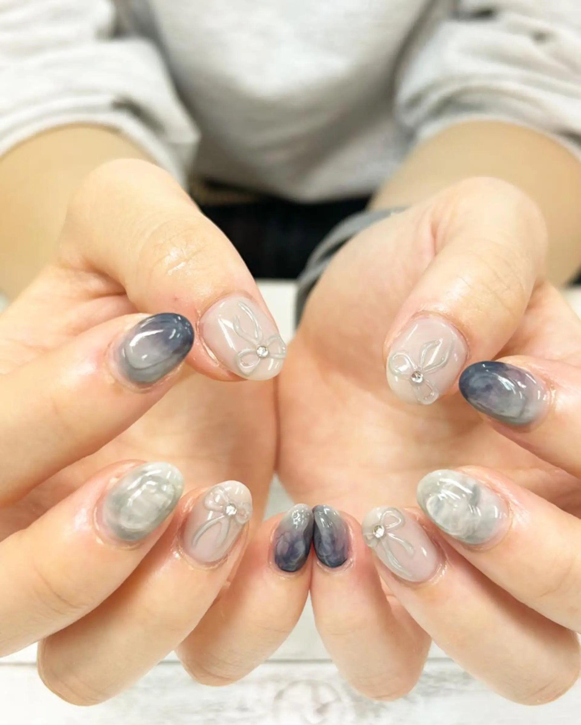 ネイル 長さ出し ジェルネイル 持ち込み パラジェル 春ネイル ハンドネイル リラネイル すみれのネイルデザイン