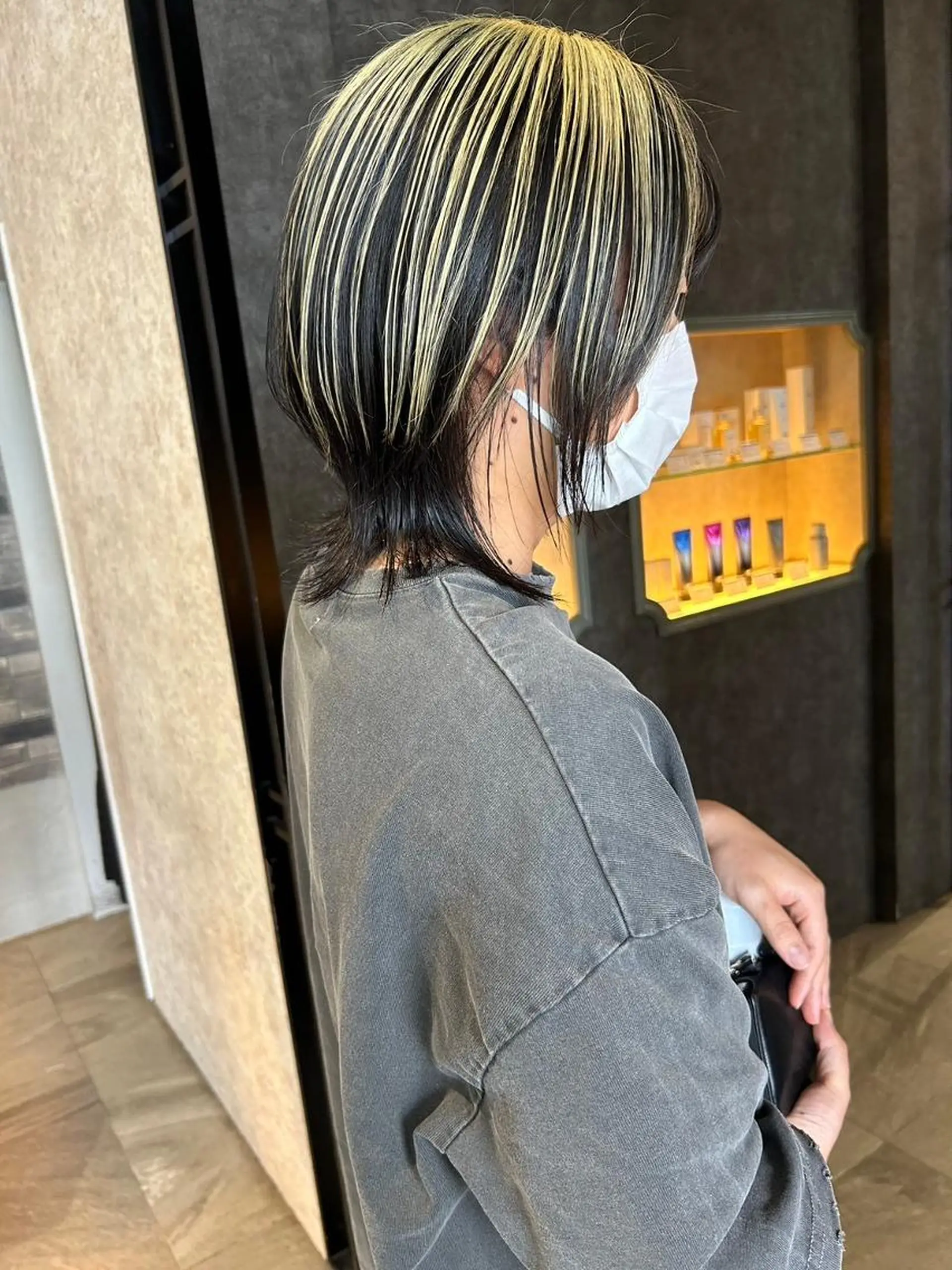 カラー ミディアム バレイヤージュ ブリーチ ダブルカラー ハイライトカラー ハイライト ヘアカラー ハイトーンベージュ 新潟/Manamiのヘアスタイル