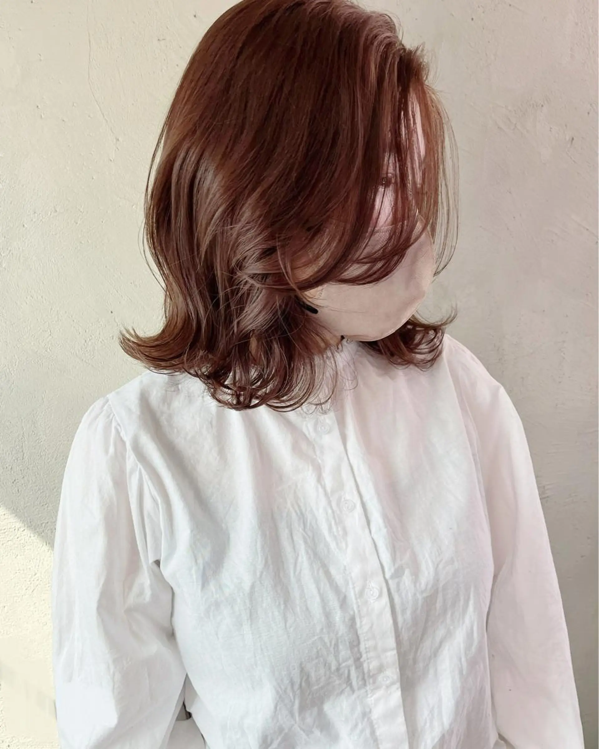 ミディアム カラー ブラウンカラー ピンクカラー ピンクブラウン ボブ くびれヘア カット ヘアカラー トリートメント 似合わせ特化🌷 kasumiのヘアスタイル