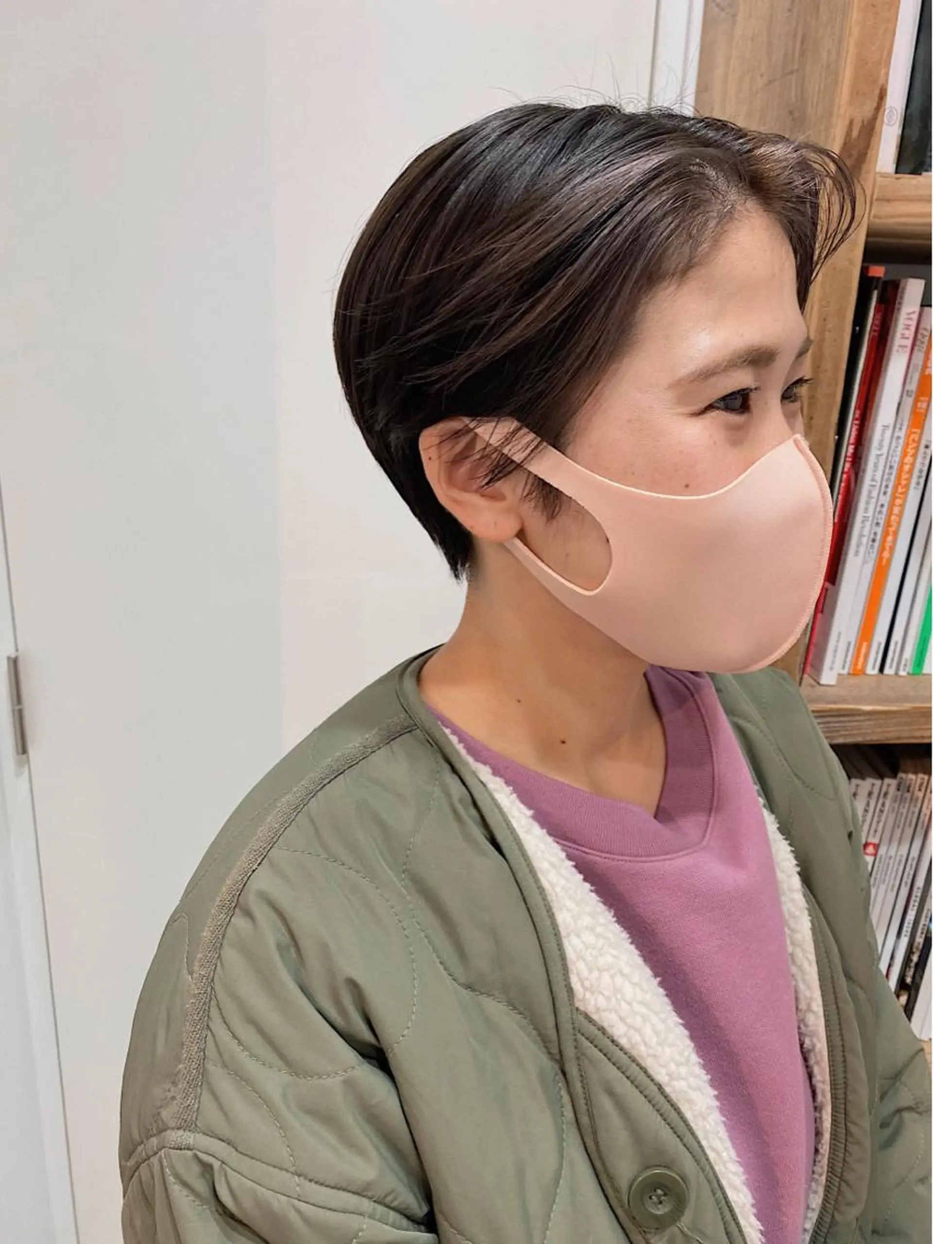 ショート カラー ブリーチなしカラー/ 髪質改善/寺門束のヘアスタイル