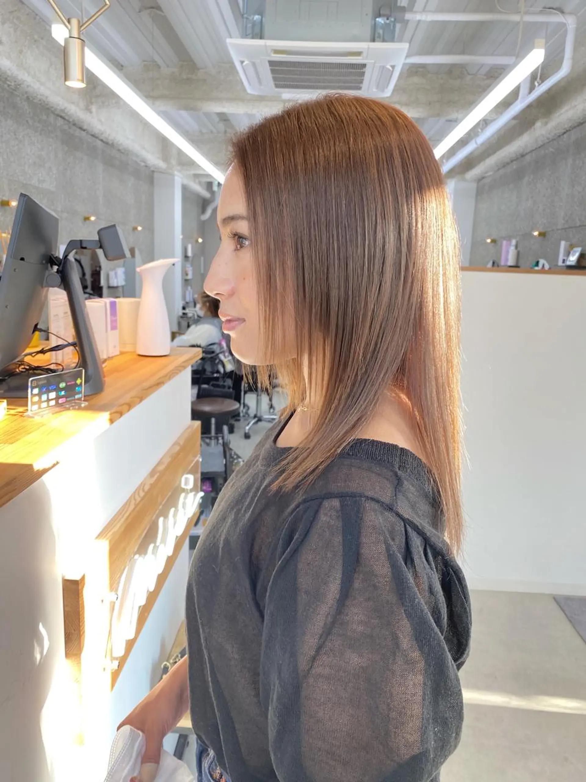 ミディアム カラー ヘアカラー トリートメント 八谷 将平のヘアスタイル