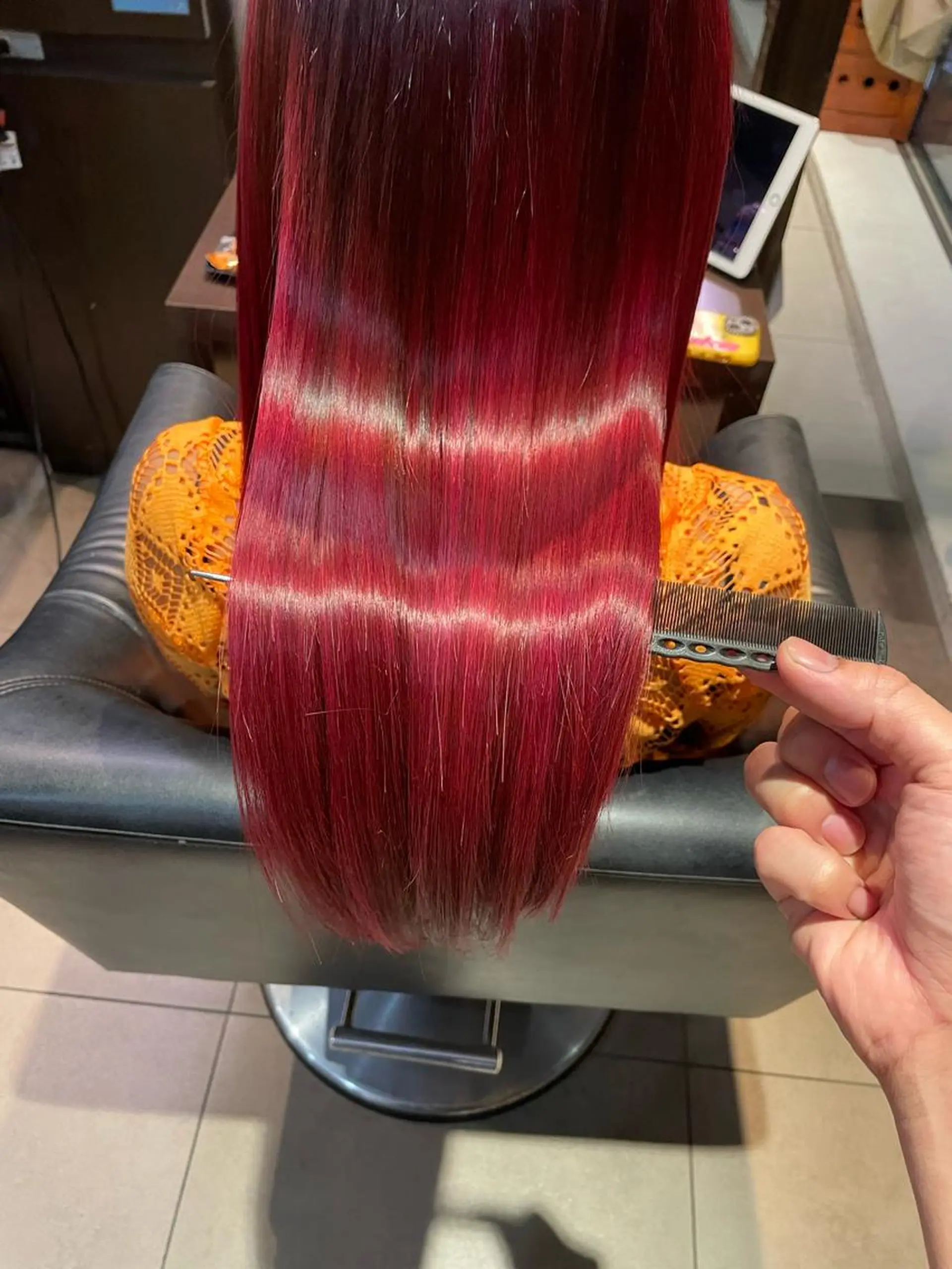 ロング パーマ 縮毛矯正 トリートメント 心斎橋 美髪職人　近江のヘアスタイル