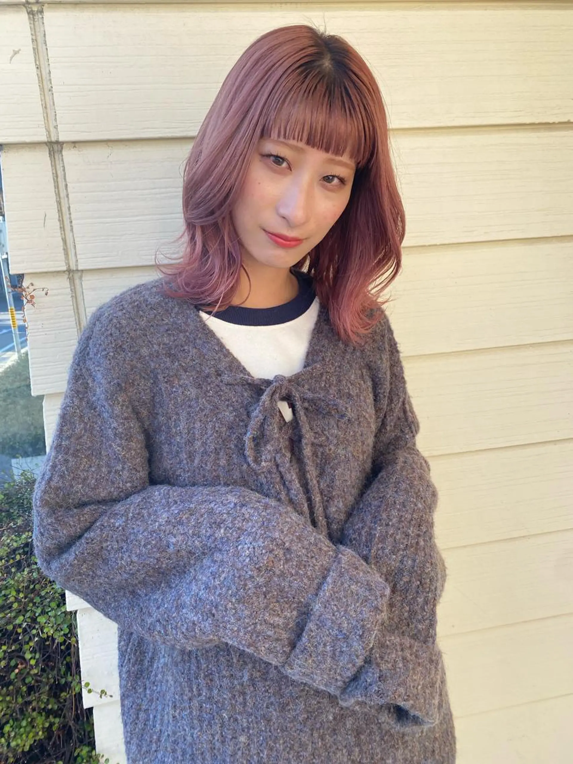 セミロング カラー 村岡 未悠のヘアスタイル