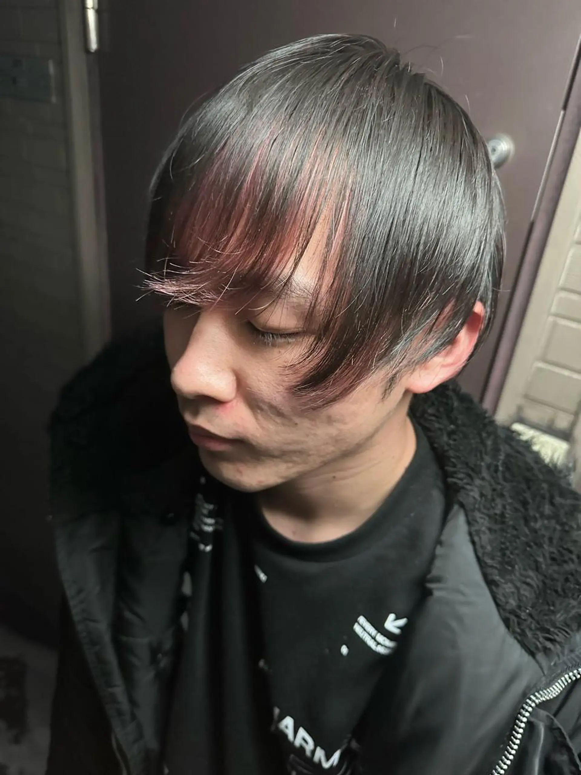 カラー ブリーチ ケアブリーチ インナーカラー ピンクカラー バイオレットカラー Brandnew 東生駒本店小川タスクのヘアスタイル