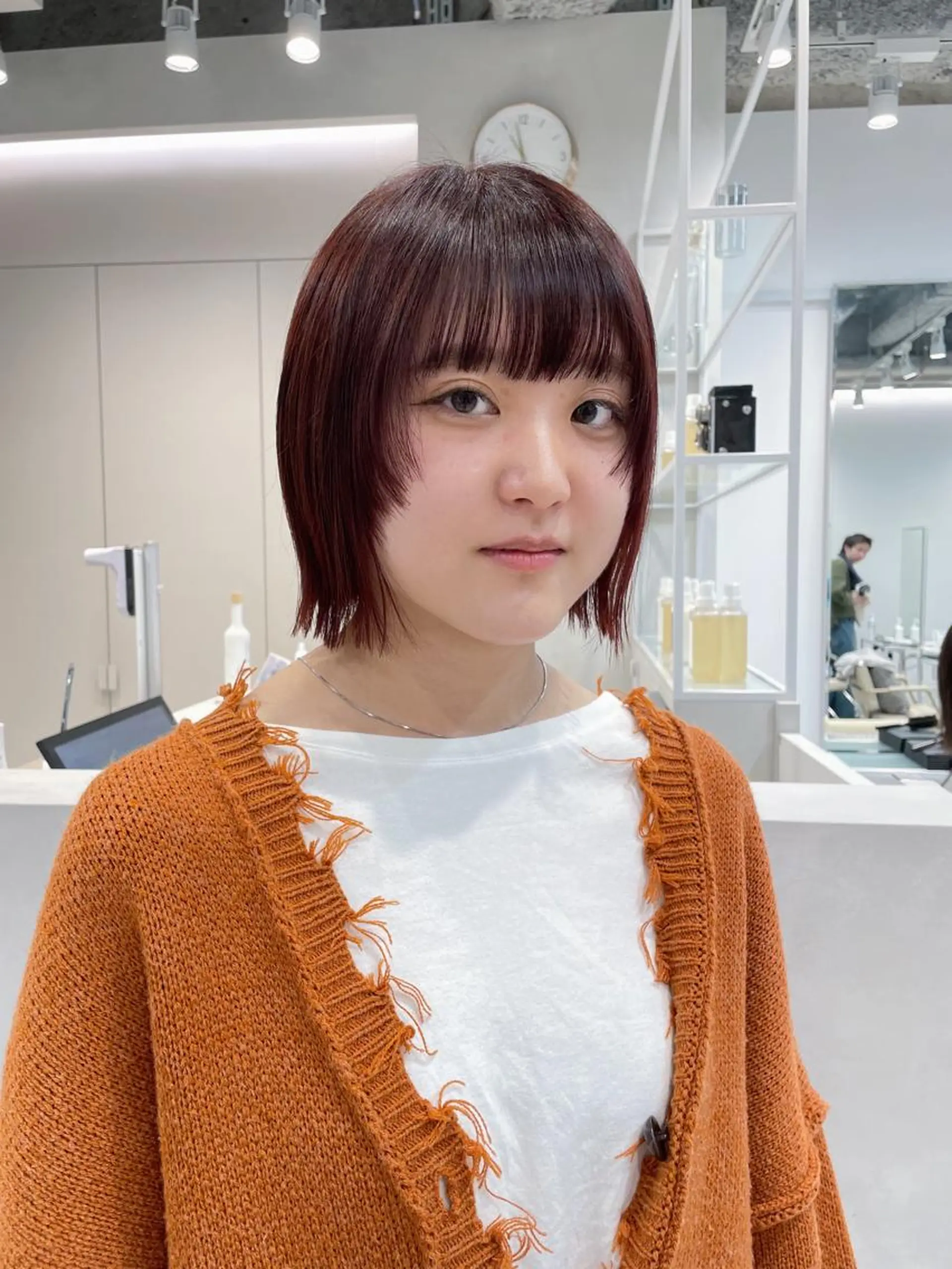 ミディアム カラー 青木 優歩のヘアスタイル